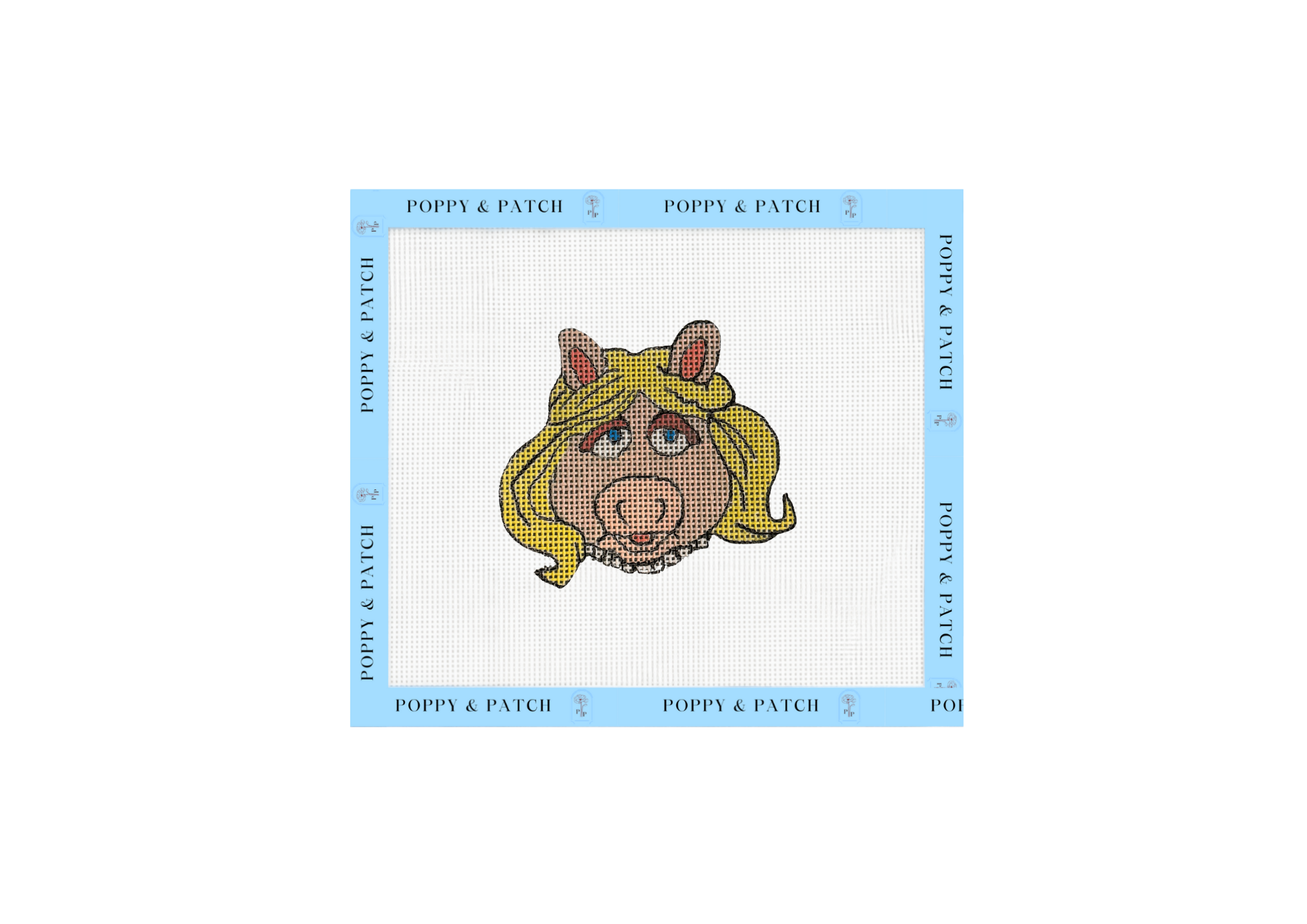 Miss Piggy- Muppets Needlepoint Canvas – Poppy and Patch