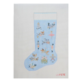 12 Days of Christmas Stocking Needlepoint Canvas – Hand-Painted Holiday Design
