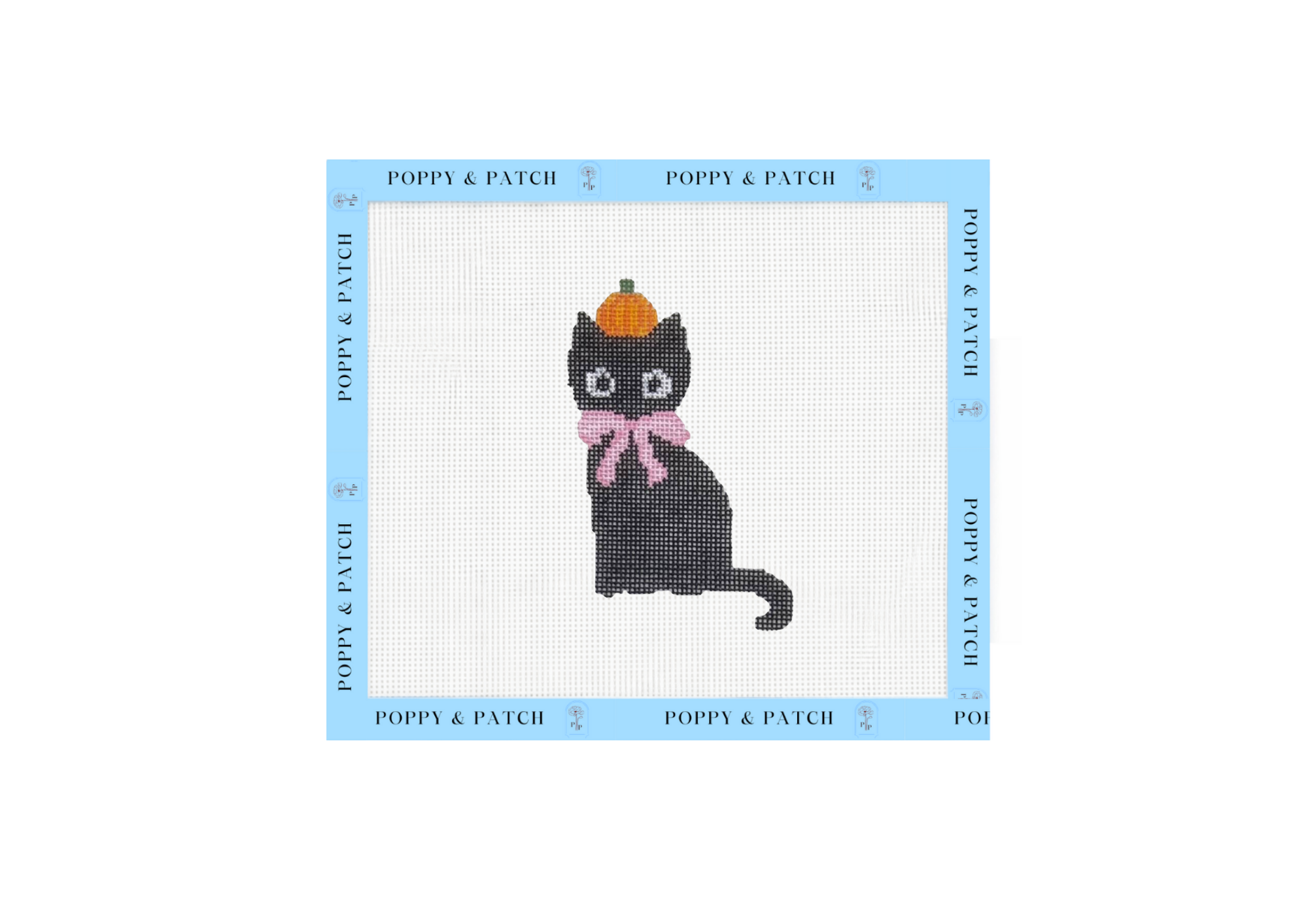 Black Cat Needlepoint Canvas