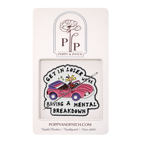 Angelica Doll Needle Minder – 90s Cartoon Inspired Magnetic Needle Holder for Needlepoint Cross Stitch and Embroidery