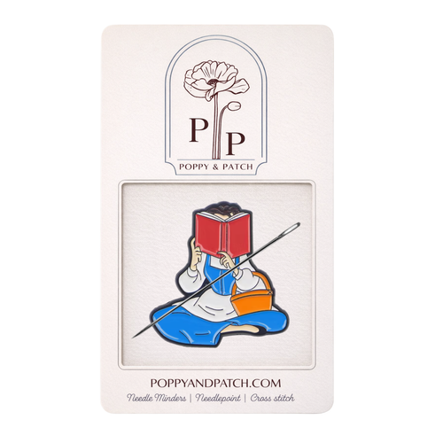 Beauty and the Beast, Belle Reading Needle Minder – Needle Holder – Needlepoint Cross Stitch & Embroidery