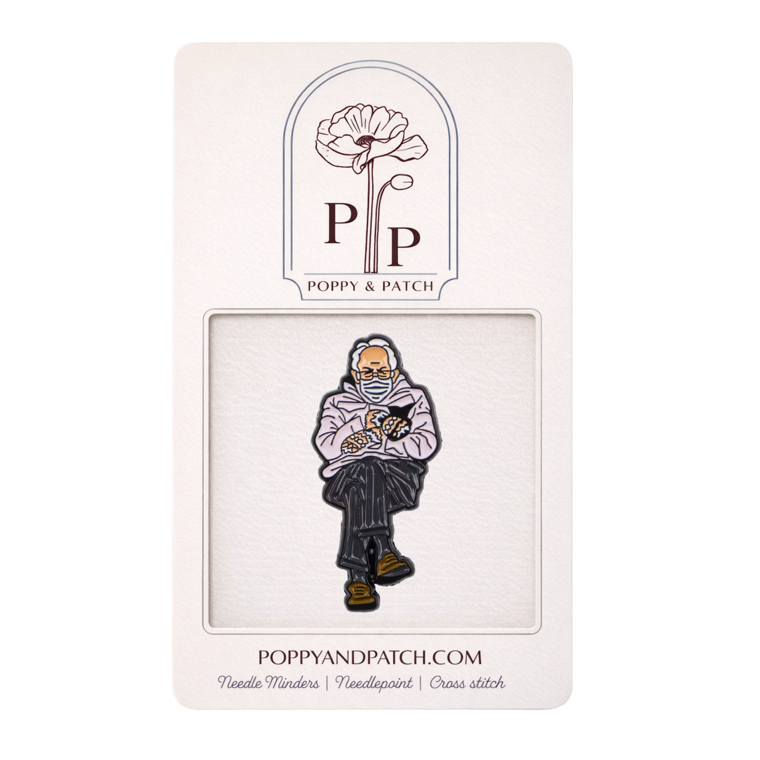 Bernie Sanders meme Needle Minder-  Needlepoint Cross Stitch & Embroidery