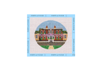 Bridgerton Regency House Round Hand-Painted Needlepoint Canvas