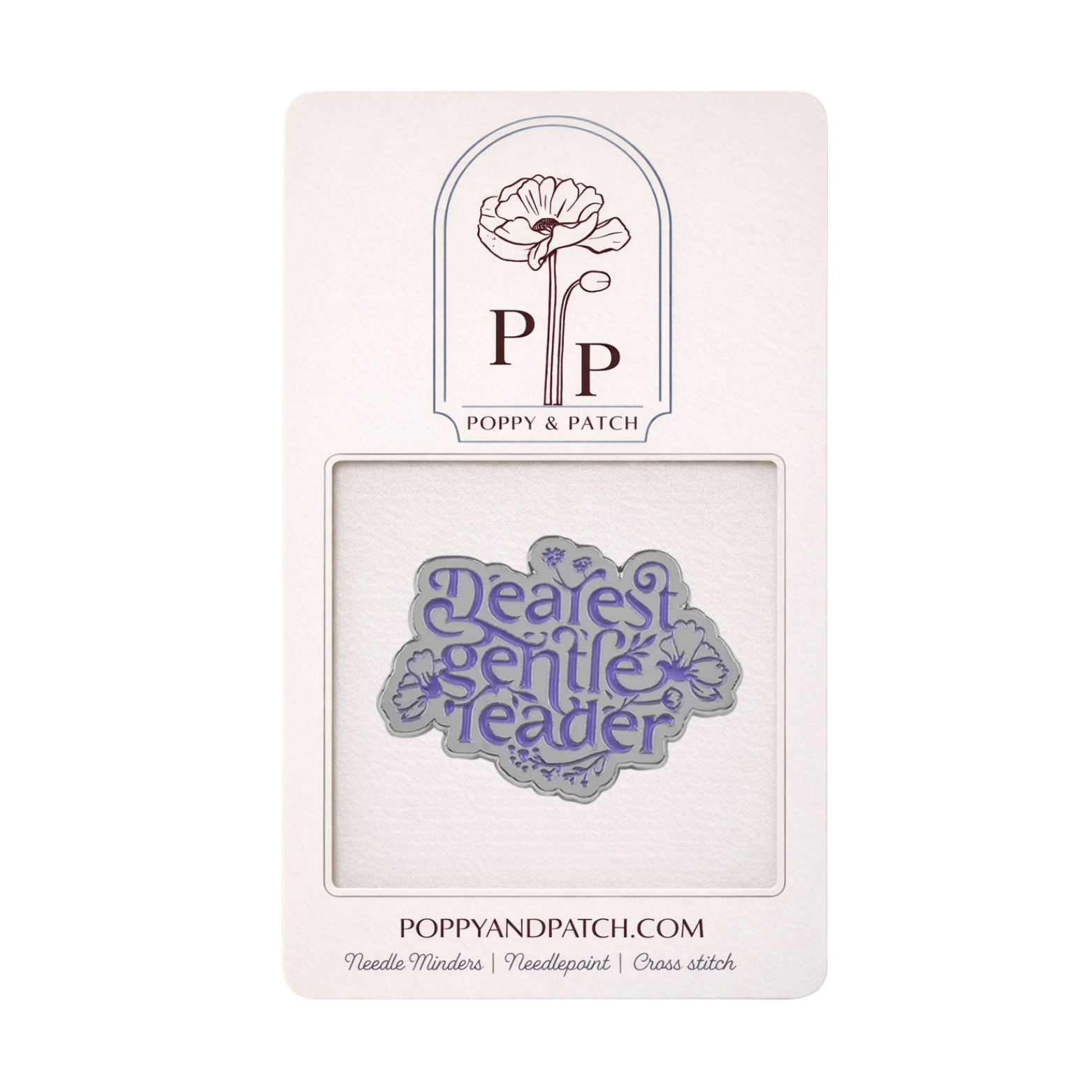 Bridgerton Dearest Gentle Reader Needle Minder –  Needle Holder –  Needlepoint, Cross Stitch & Embroidery