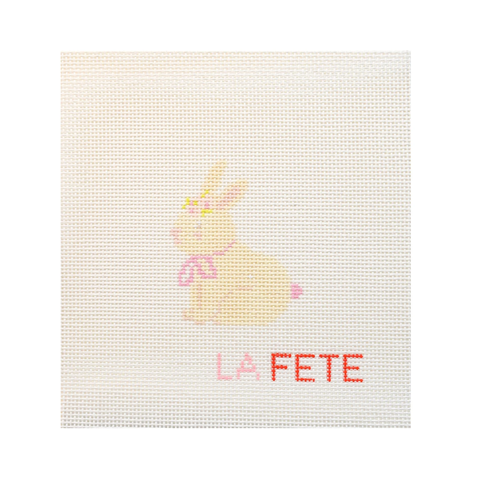 Bunny in Bloom Needlepoint Canvas – Hand-Painted Spring & Easter Bunny Design