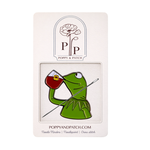 But That’s None of My Business Needle Minder – Kermit the Frog Needle Magnet for Cross Stitch & Embroidery