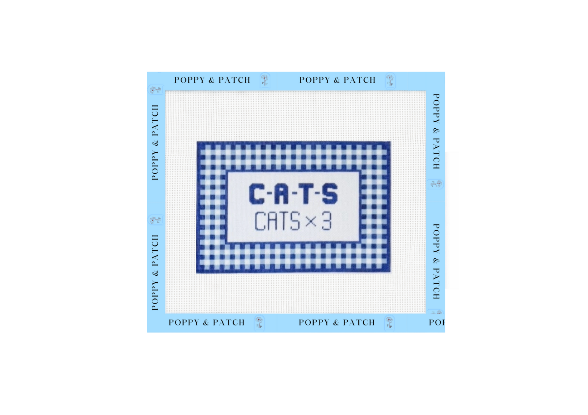 C-A-T-S- Kentucky Needlepoint Canvas