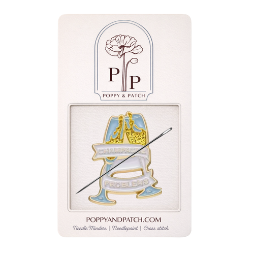 Champagne Problems Needle Minder – Taylor Swift Inspired Needle Minder Needlepoint Cross Stitch & Embroidery