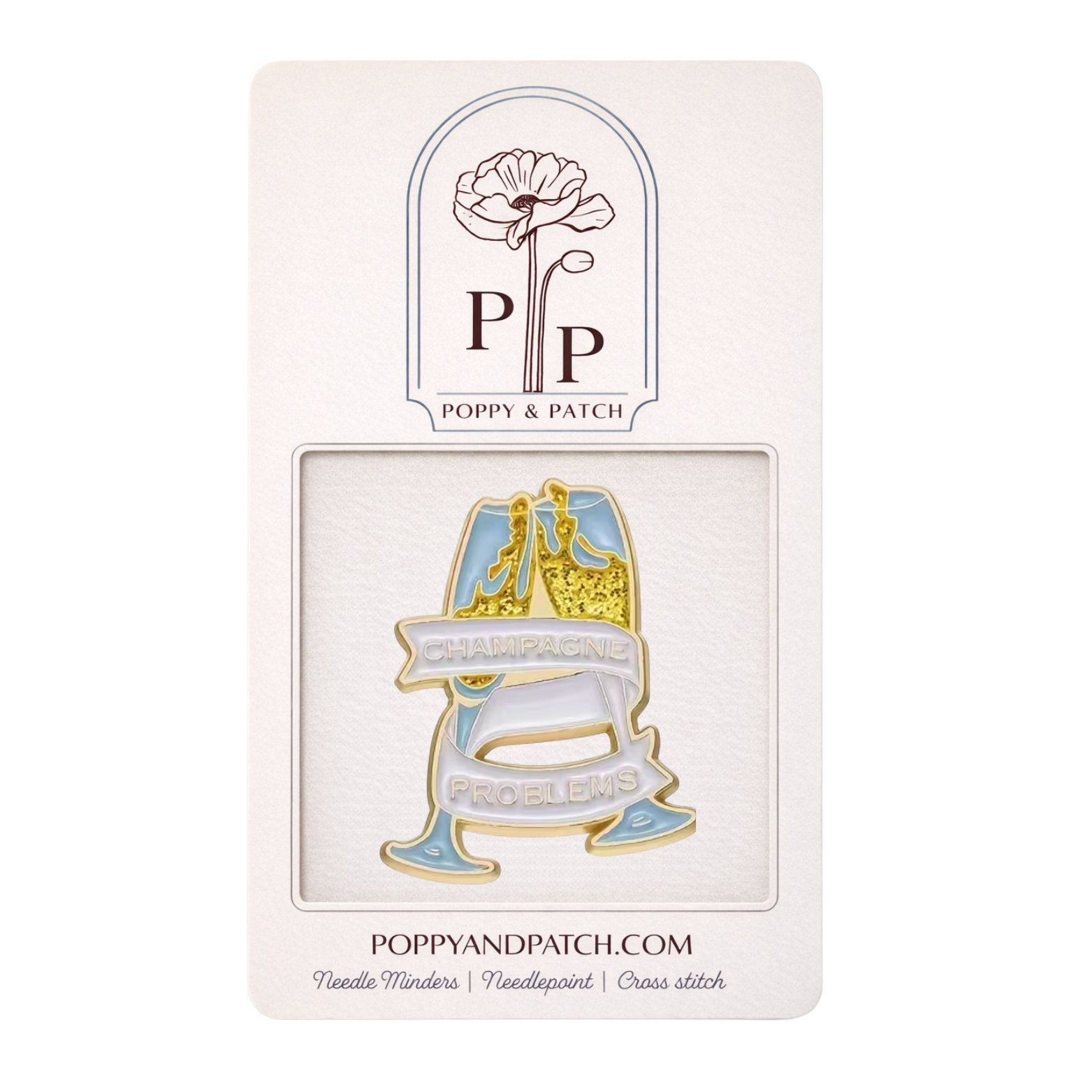 Champagne Problems Needle Minder – Taylor Swift Inspired Needle Minder Needlepoint Cross Stitch & Embroidery