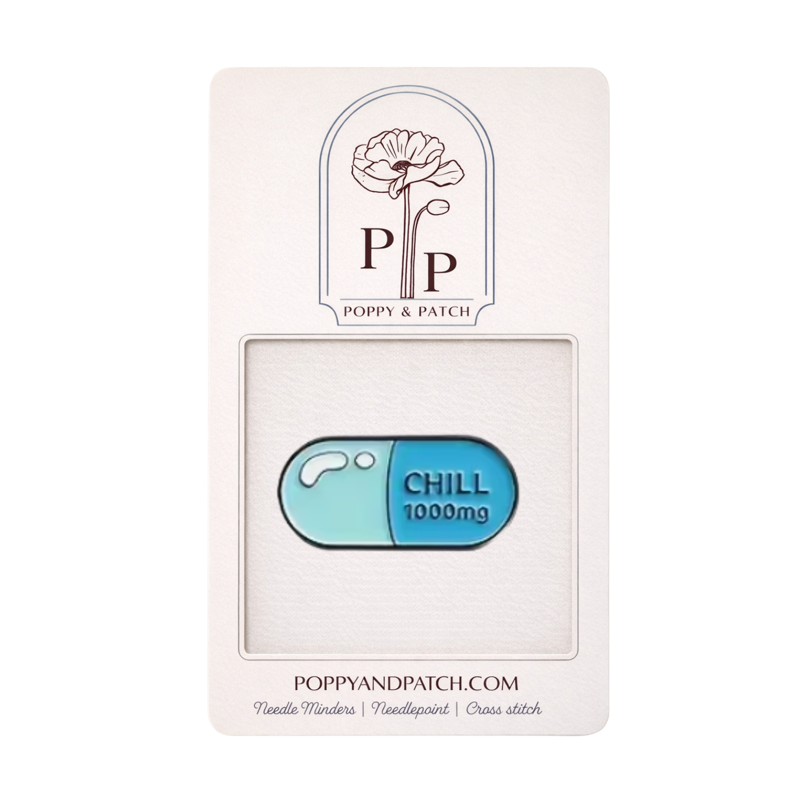 Chill Pill Needle Minder – Needle Holder – Needlepoint, Cross Stitch & Embroidery