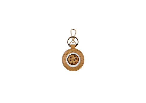 Chocolate Chip Cookie Key Fob/Bag Tag Needlepoint Canvas