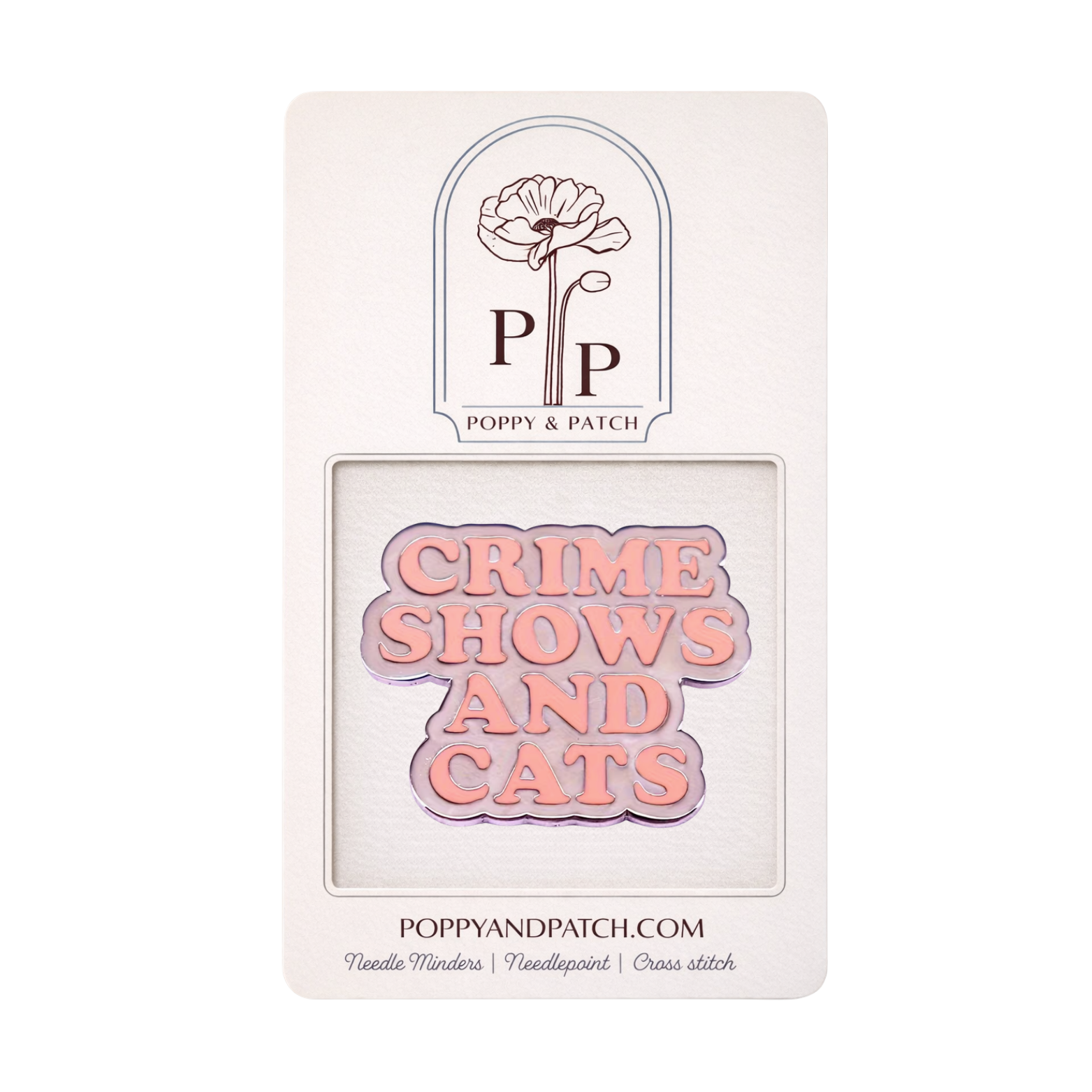 Crime Shows and Cats Needle Minder – Needle Holder – Needlepoint, Cross Stitch & Embroidery