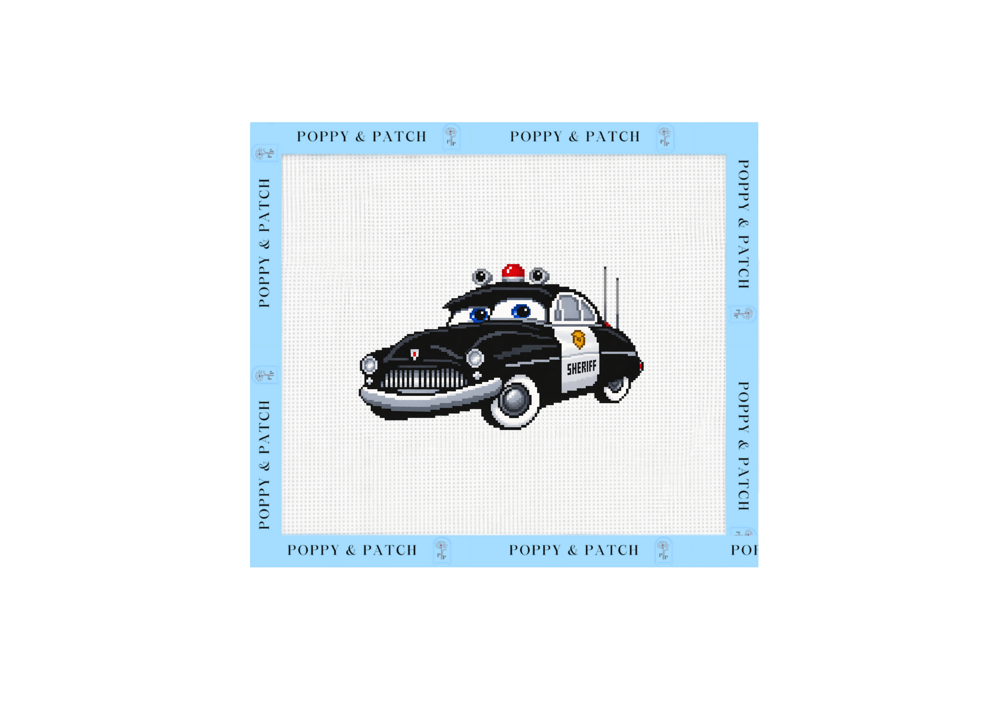 Disney Cars Sheriff Needlepoint Canvas