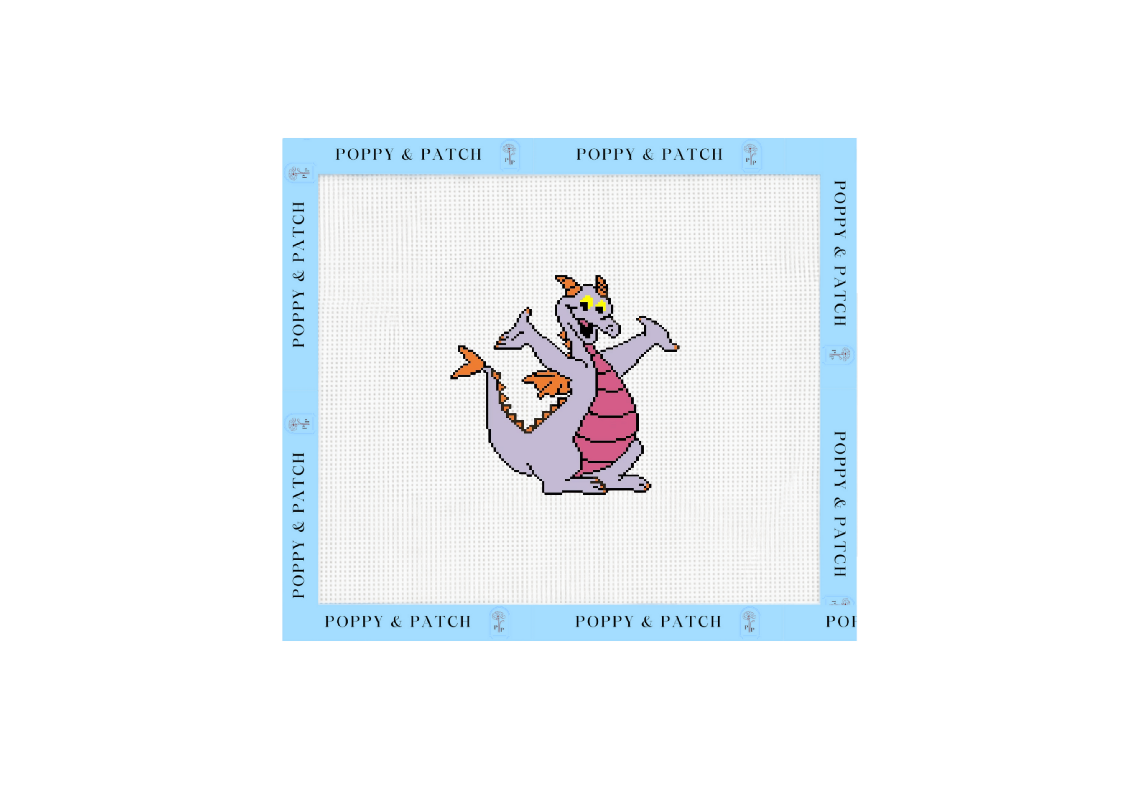 Disney Figment Purple Dragon Needlepoint Canvas