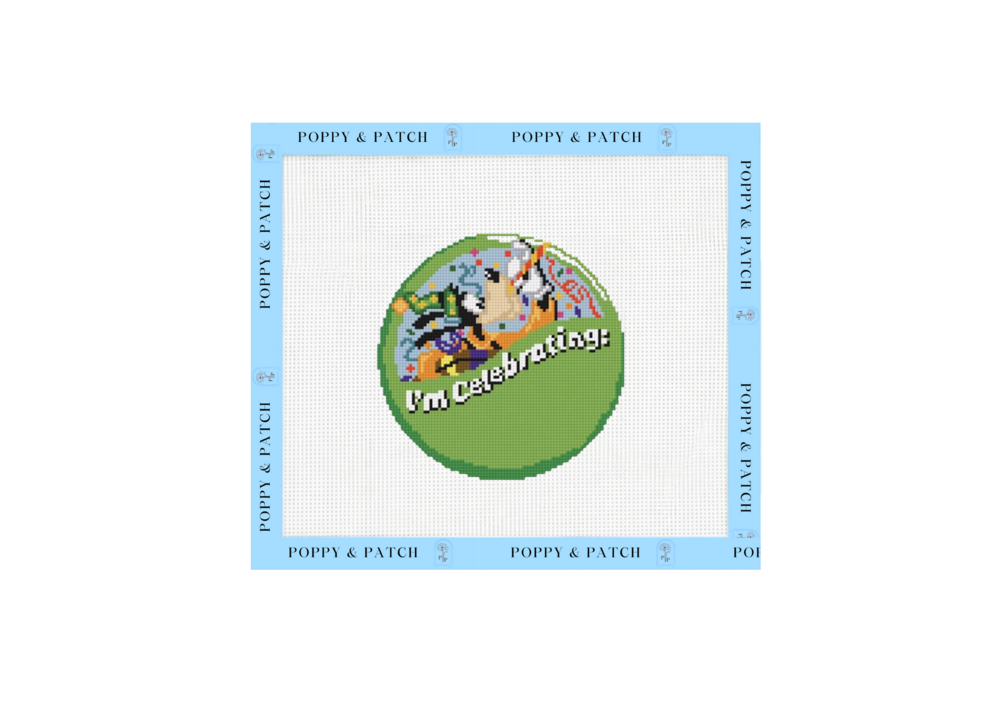 Disney I'm Celebrating Button Needlepoint Canvas