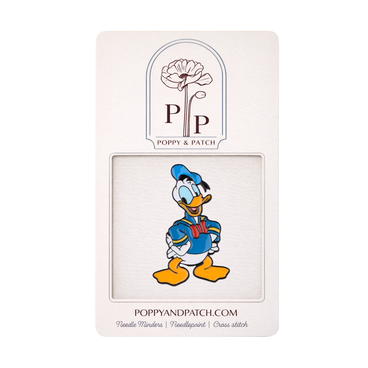 Donald Duck Needle Minder – Needlepoint, Cross Stitch, Embroidery