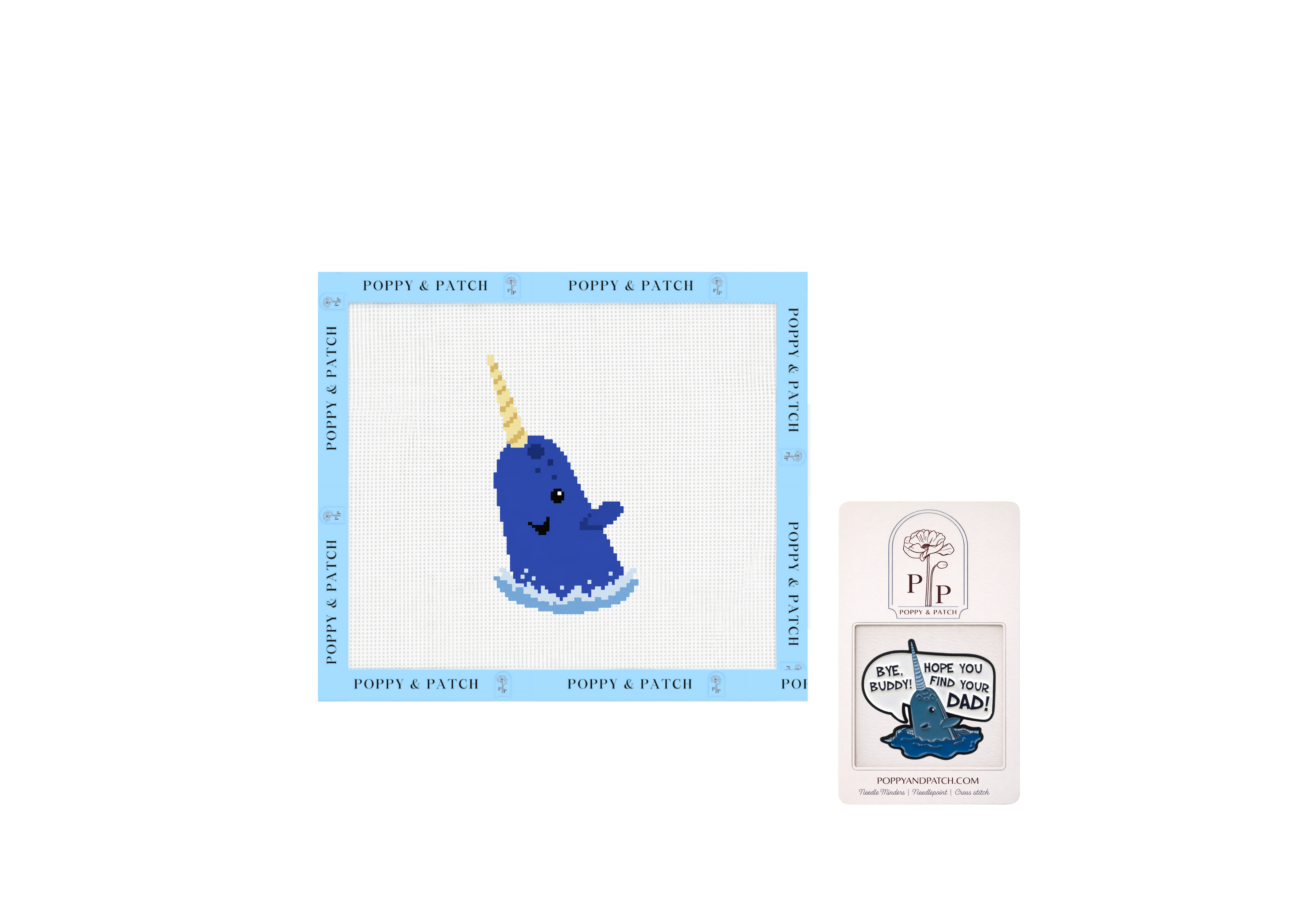 Elf Mr. Narwhal Needlepoint Canvas