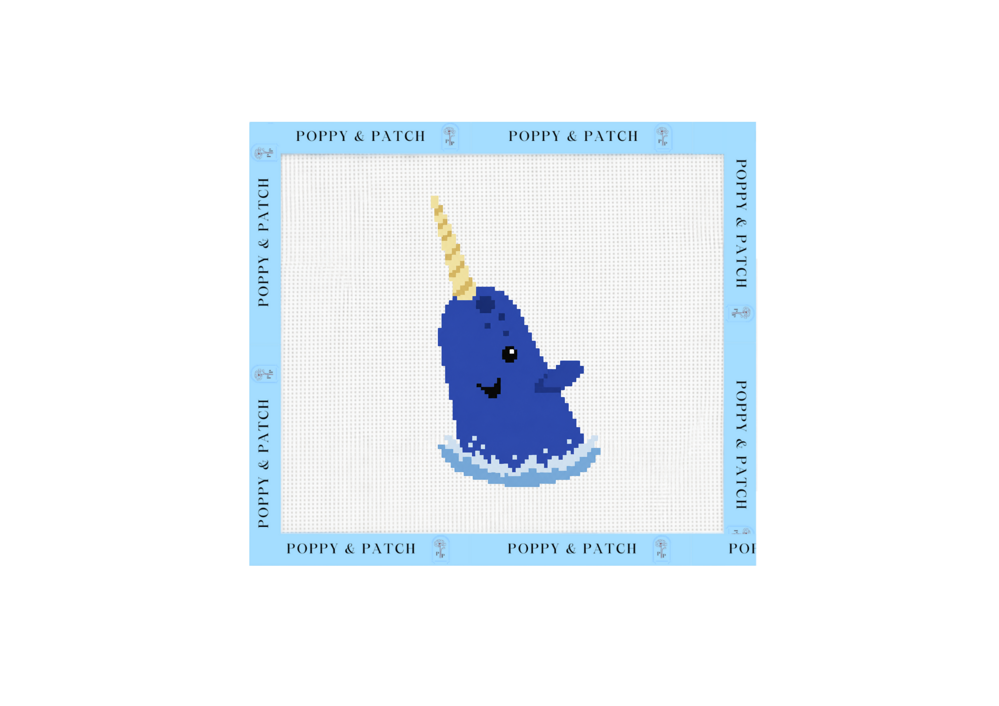 Elf Mr. Narwhal Needlepoint Canvas