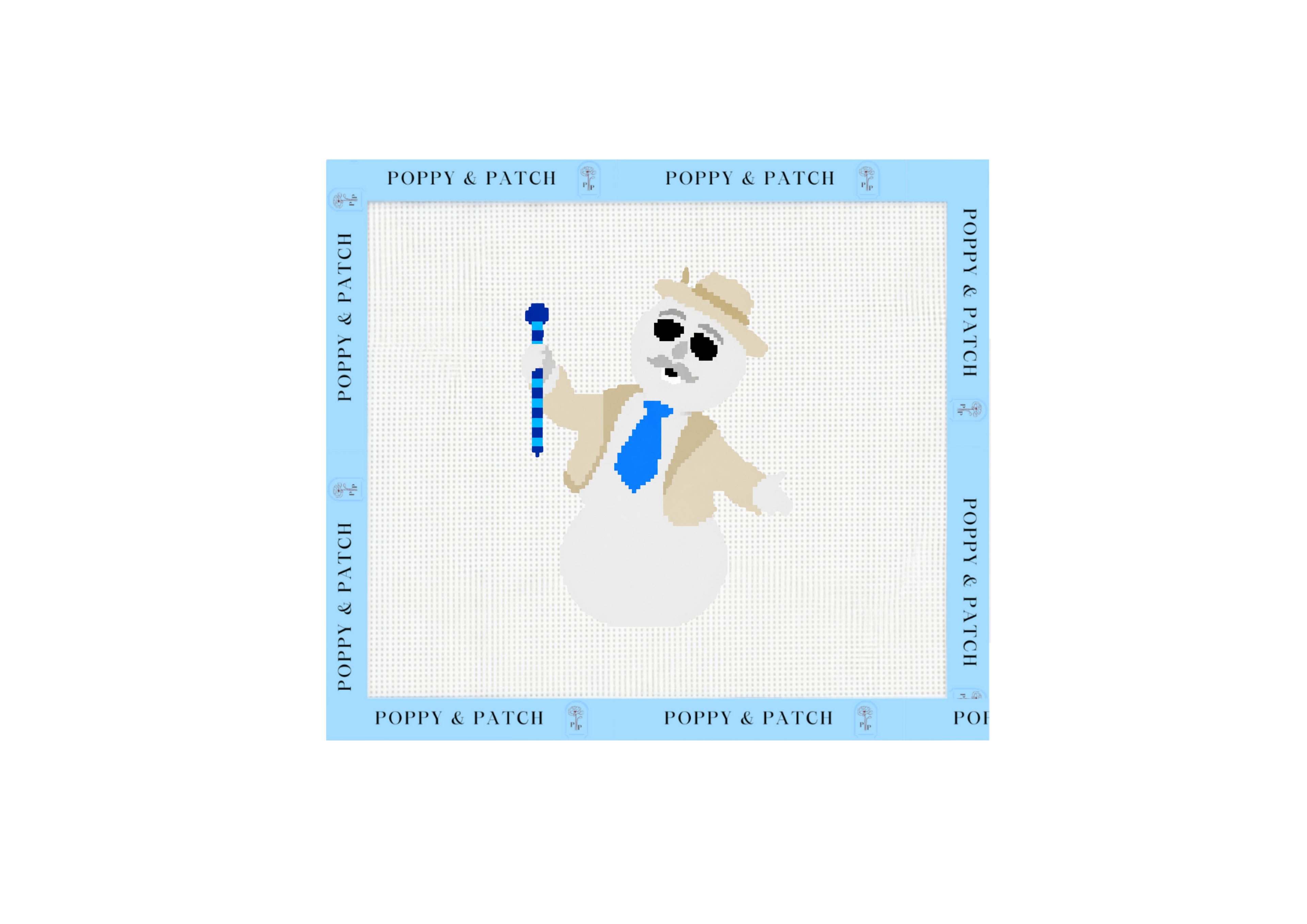 Elf, Leon the Snowman Needlepoint Canvas