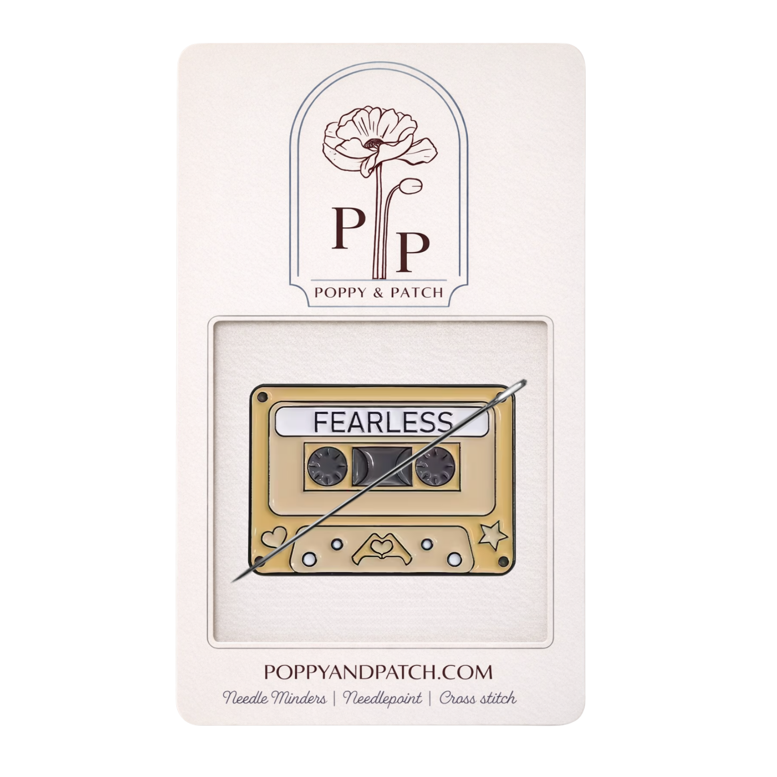 Fearless Era Needle Minder – Taylor Swift Cassette Magnetic Needle Holder - Needlepoint Cross Stitch & Embroidery