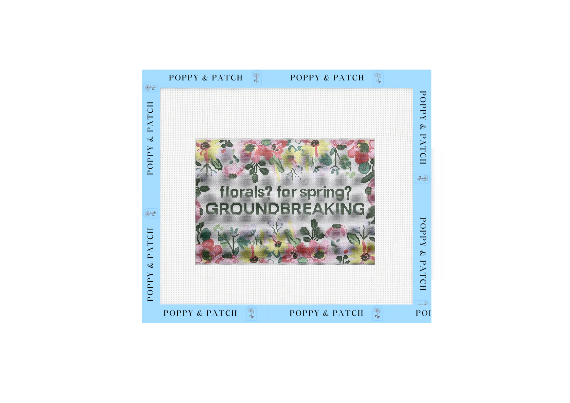 Florals? for spring? groundbreaking The Devil Wears Prada Needlepoint Canvas