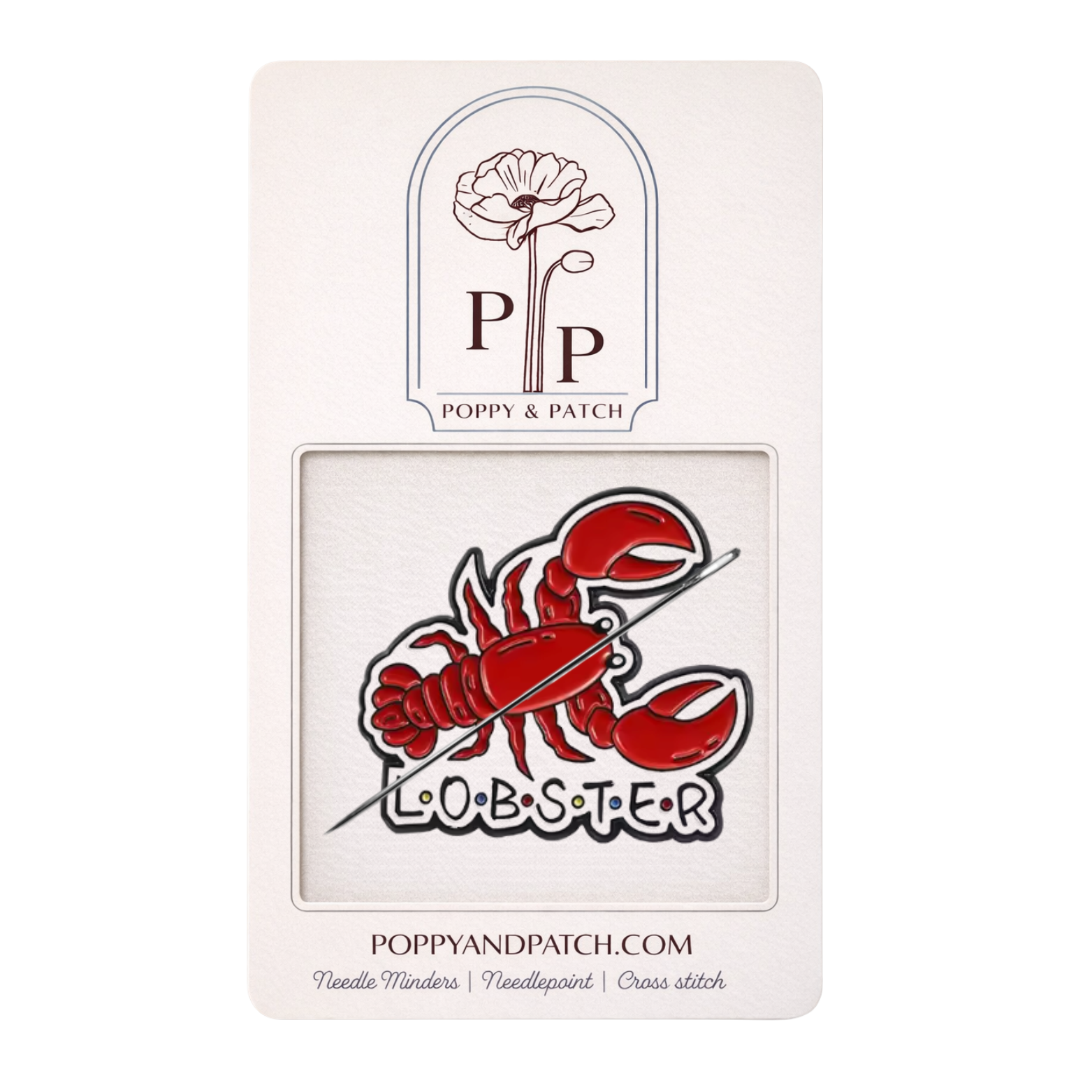 Friends Lobster Needle Minder – “You’re My Lobster” Inspired Magnetic Needle Holder for Needlepoint Cross Stitch and Embroidery