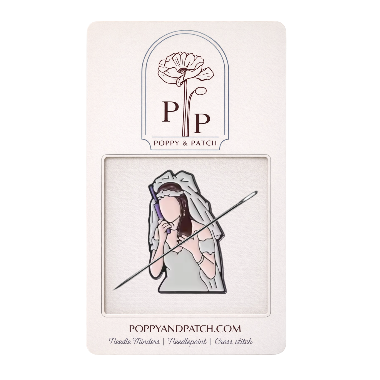 Friends Rachel Bride Needle Minder – Rachel Green Wedding Episode Magnetic Needle Holder for Needlepoint Cross Stitch and Embroider