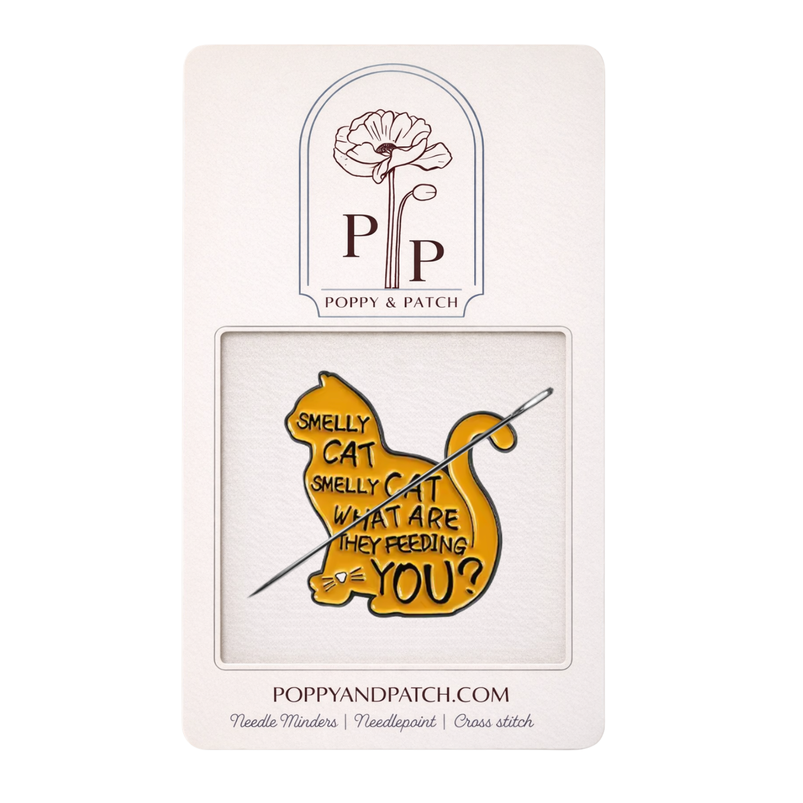 Friends Smelly Cat Needle Minder – “Smelly Cat” Inspired Magnetic Needle Holder for Needlepoint Cross Stitch and Embroidery