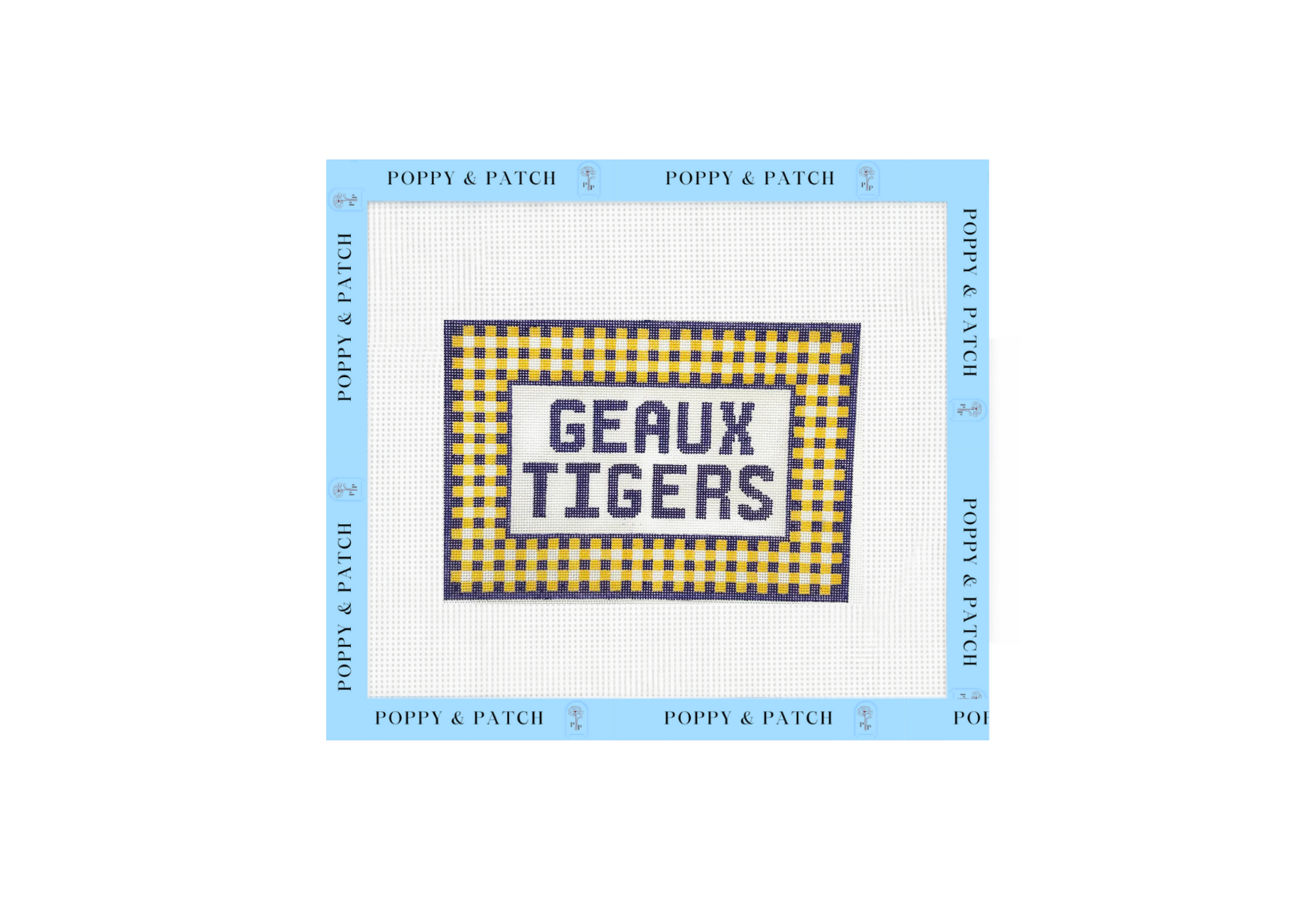 Geaux Tigers -LSU Needpoint Canvas