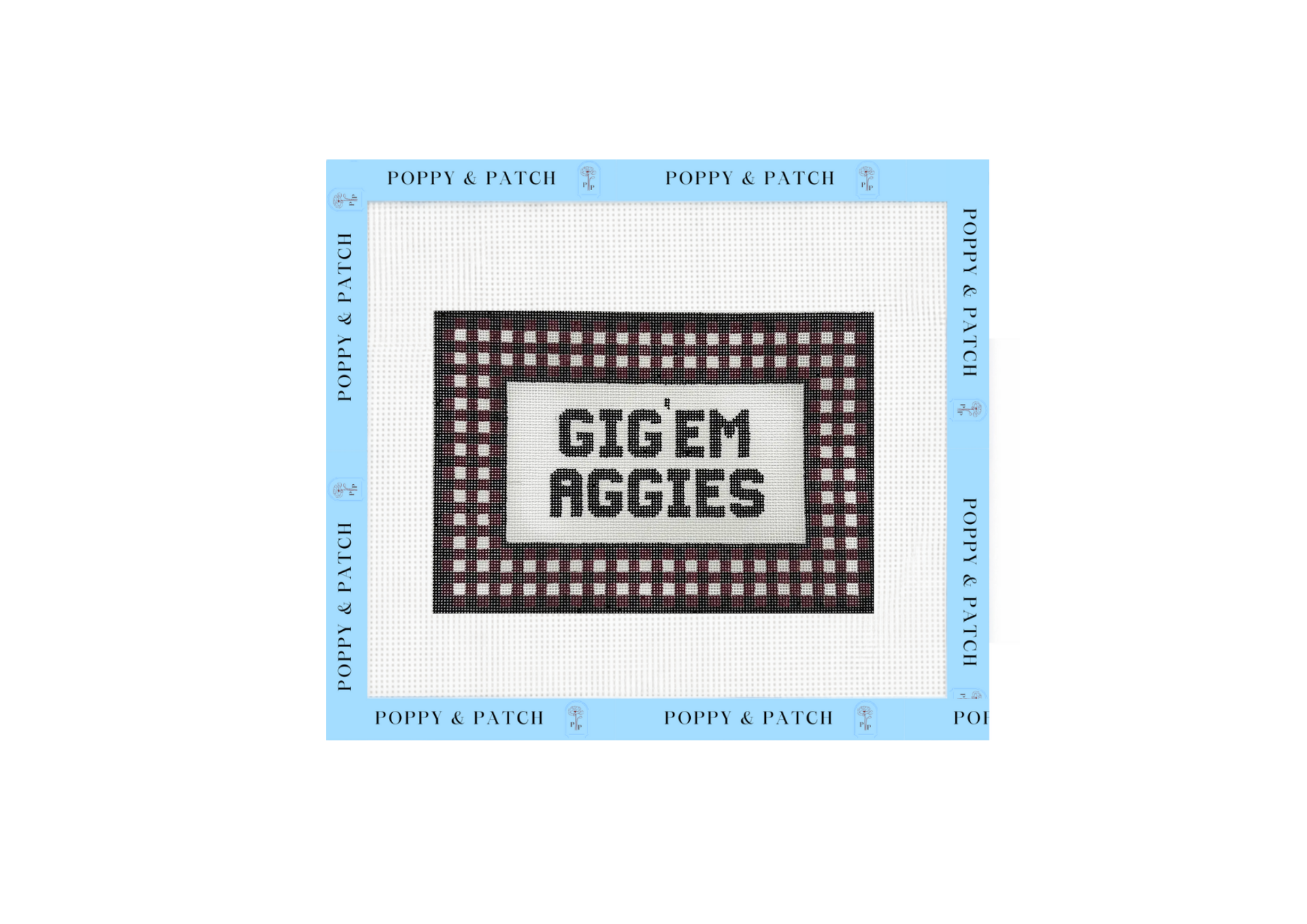 Gig’em Aggies- Texas A&M Needpoint Canvas