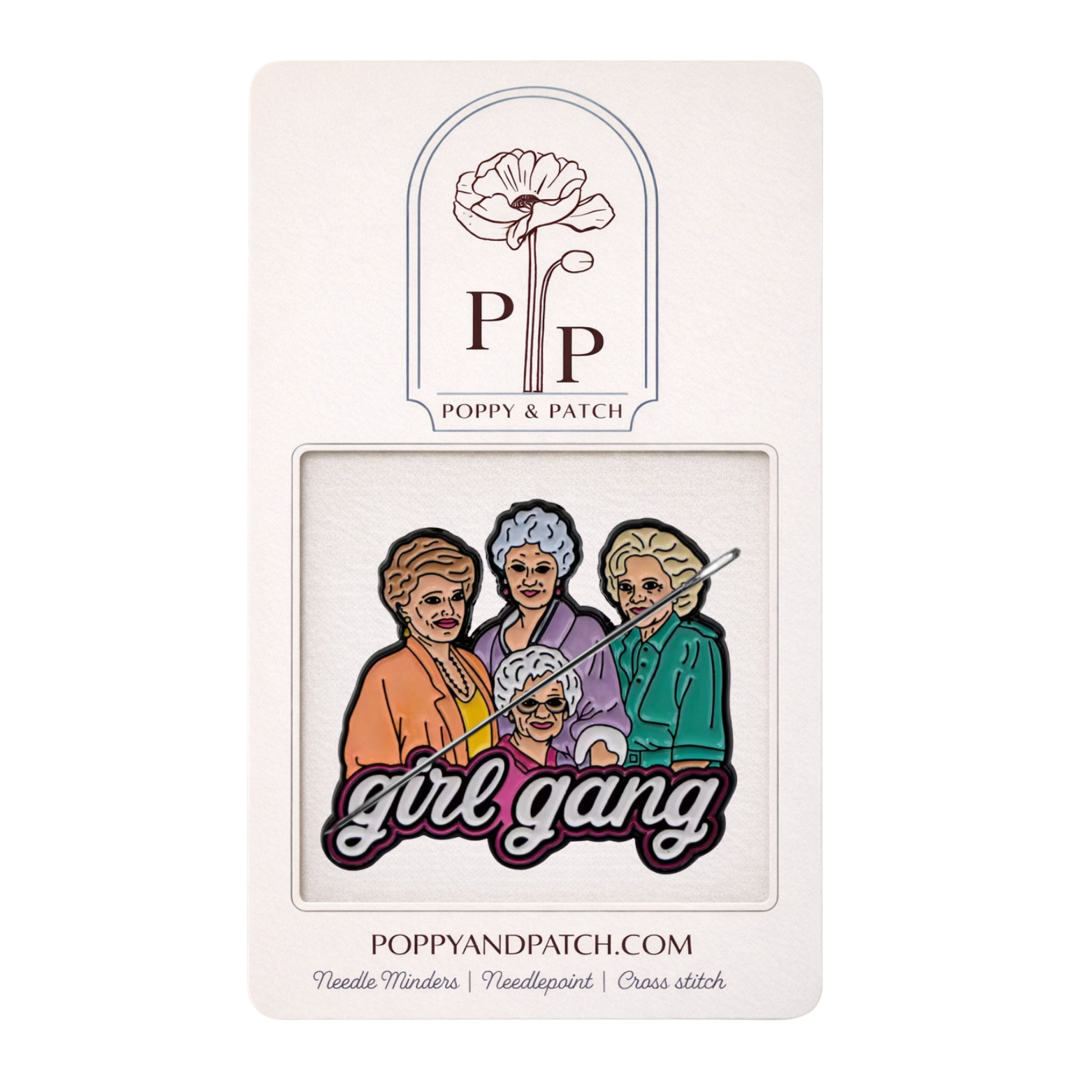 Golden Girls - Girl Gang Needle Minder – Needlepoint Cross Stitch & Embroidery