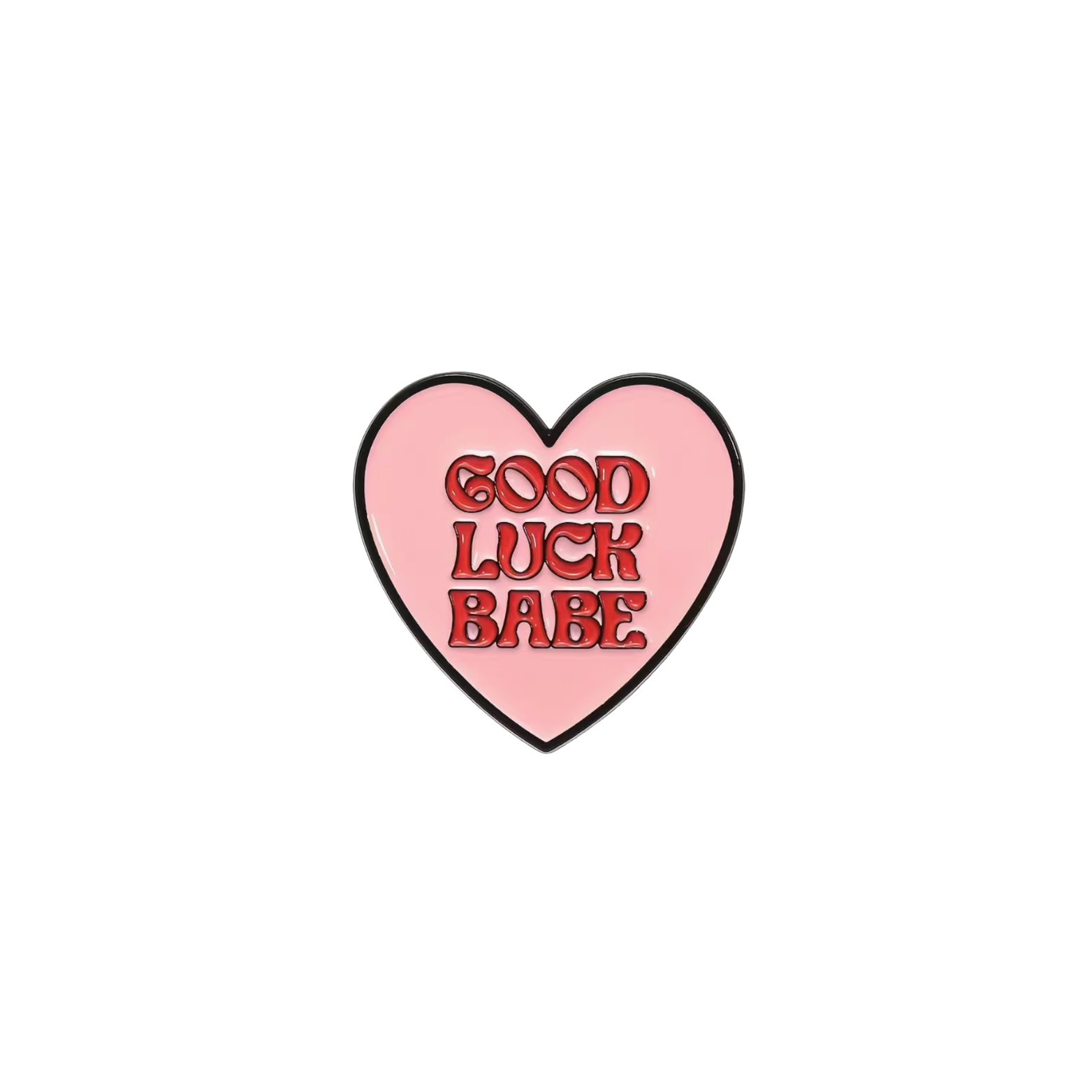 Good Luck Babe Heart Needle Minder – Pink Magnetic Needle Holder for Needlepoint, Cross Stitch, and Embroidery