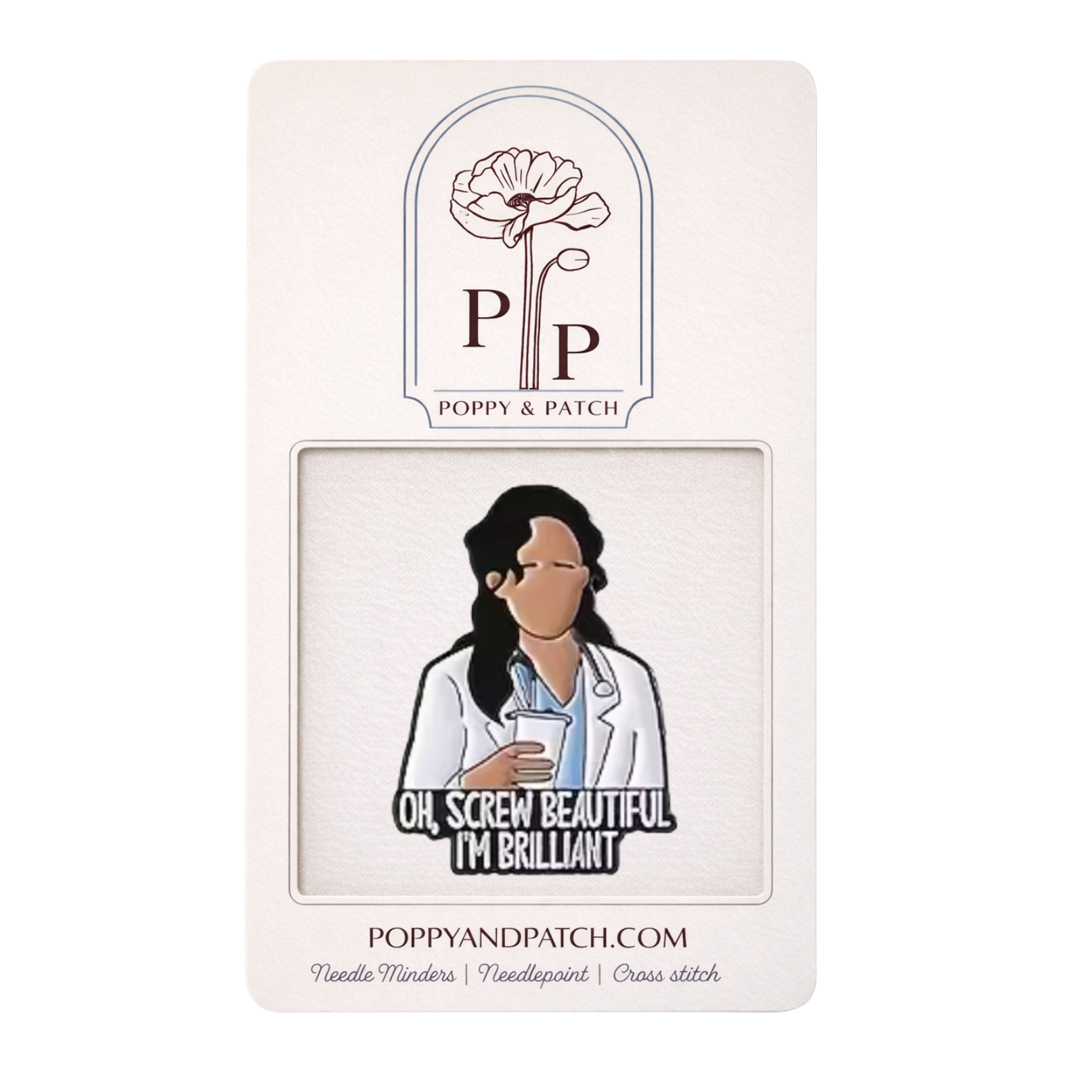 Grey's Anatomy- Christina Yang Needle Minder Needlepoint Cross Stitch & Embroidery