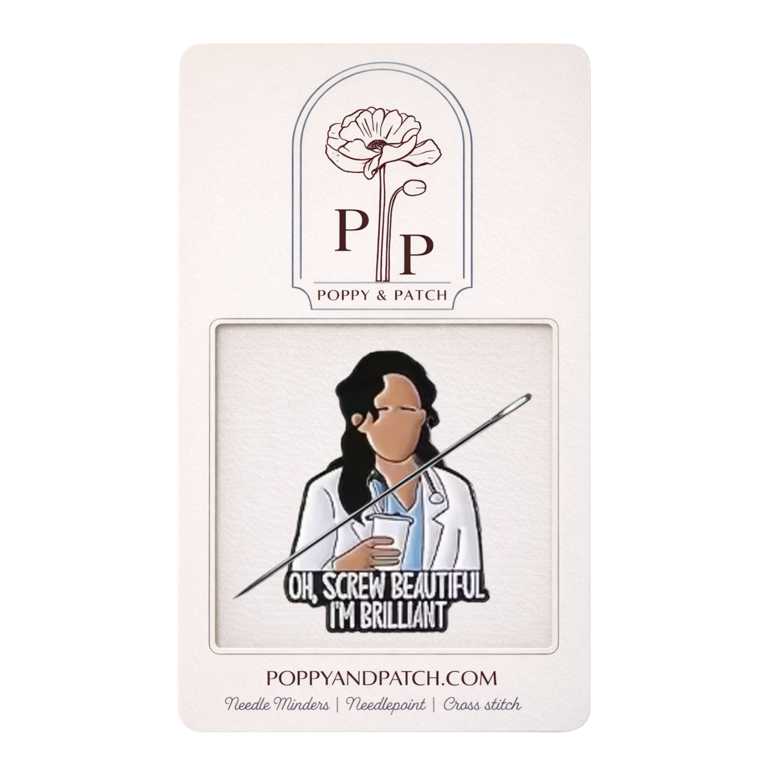 Grey's Anatomy- Christina Yang Needle Minder Needlepoint Cross Stitch & Embroidery