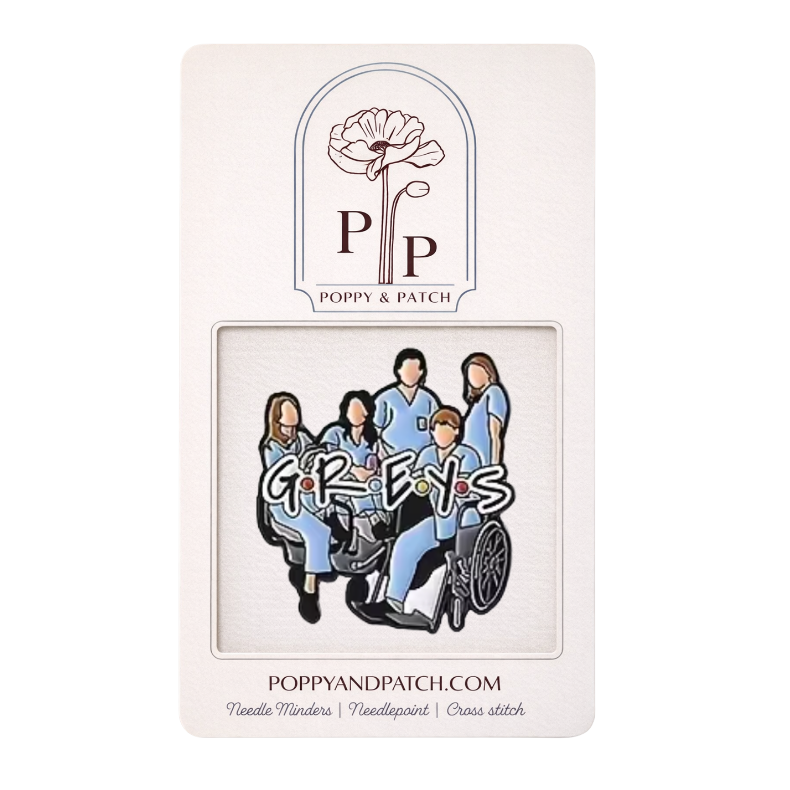 Grey’s Anatomy G.R.E.Y.S Needle Minder –Needlepoint Cross Stitch & Embroidery