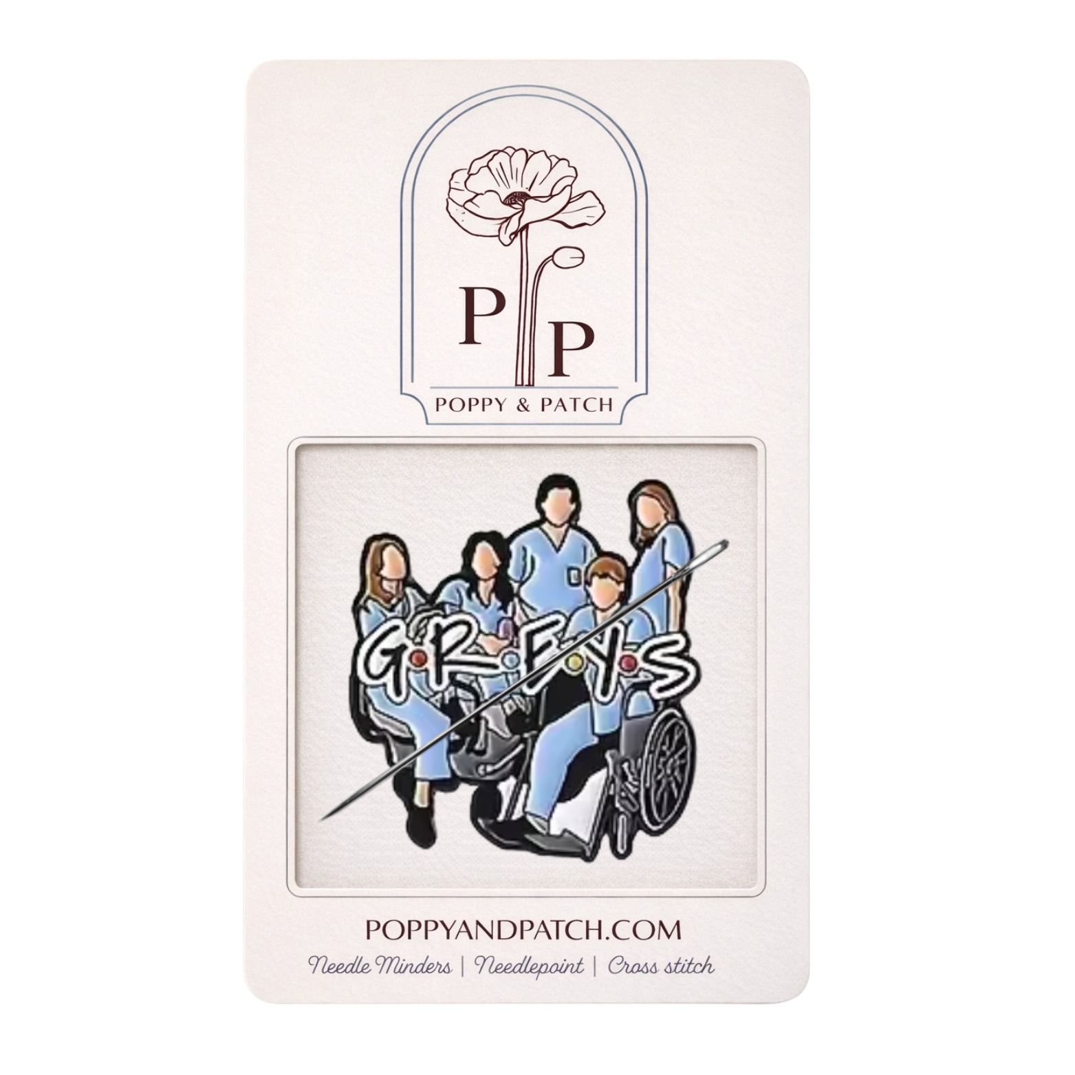 Grey’s Anatomy G.R.E.Y.S Needle Minder –Needlepoint Cross Stitch & Embroidery