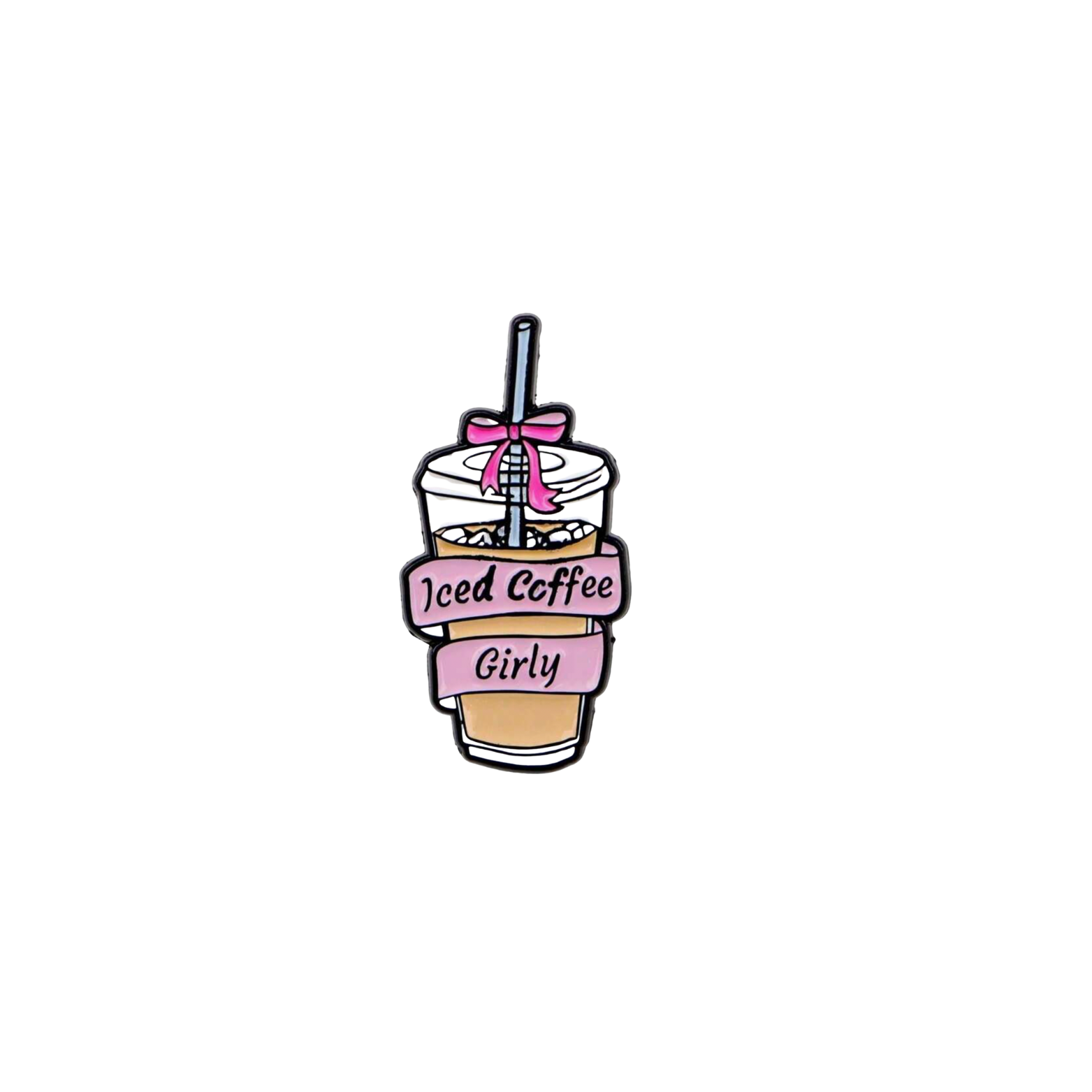 Iced Coffee Girly Needle Minder – Cute Coffee Cup Magnetic Needle Holder for Needlepoint Cross Stitch and Embroidery