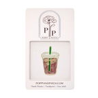 Iced Coffee Needle Minder – Needle Holder – Needlepoint, Cross Stitch & Embroidery