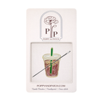 Iced Coffee Needle Minder – Needle Holder – Needlepoint, Cross Stitch & Embroidery
