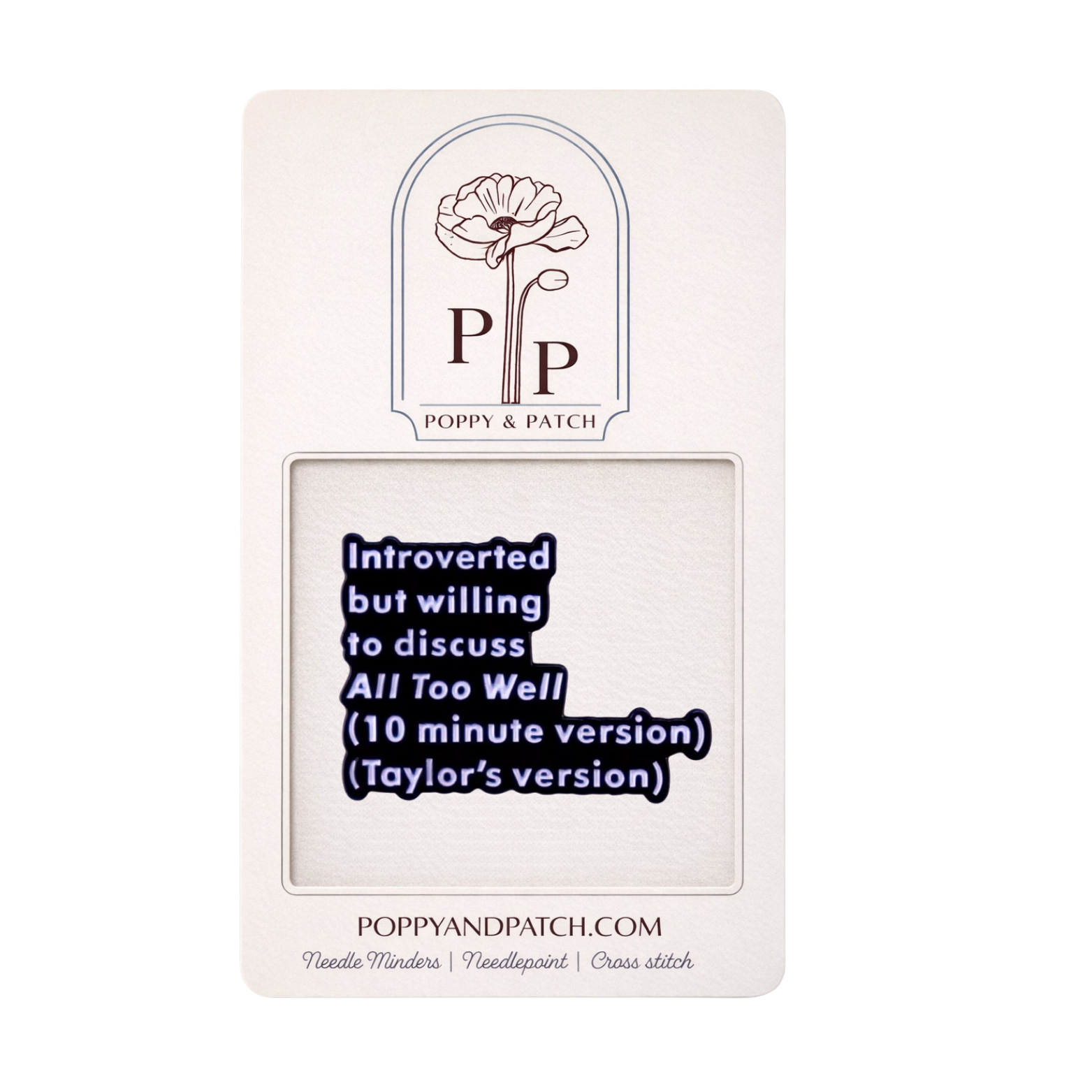 Introverted But Willing to Discuss All Too Well Needle Minder – Taylor Swift - Swiftie Needle Magnet for Cross Stitch & Embroidery