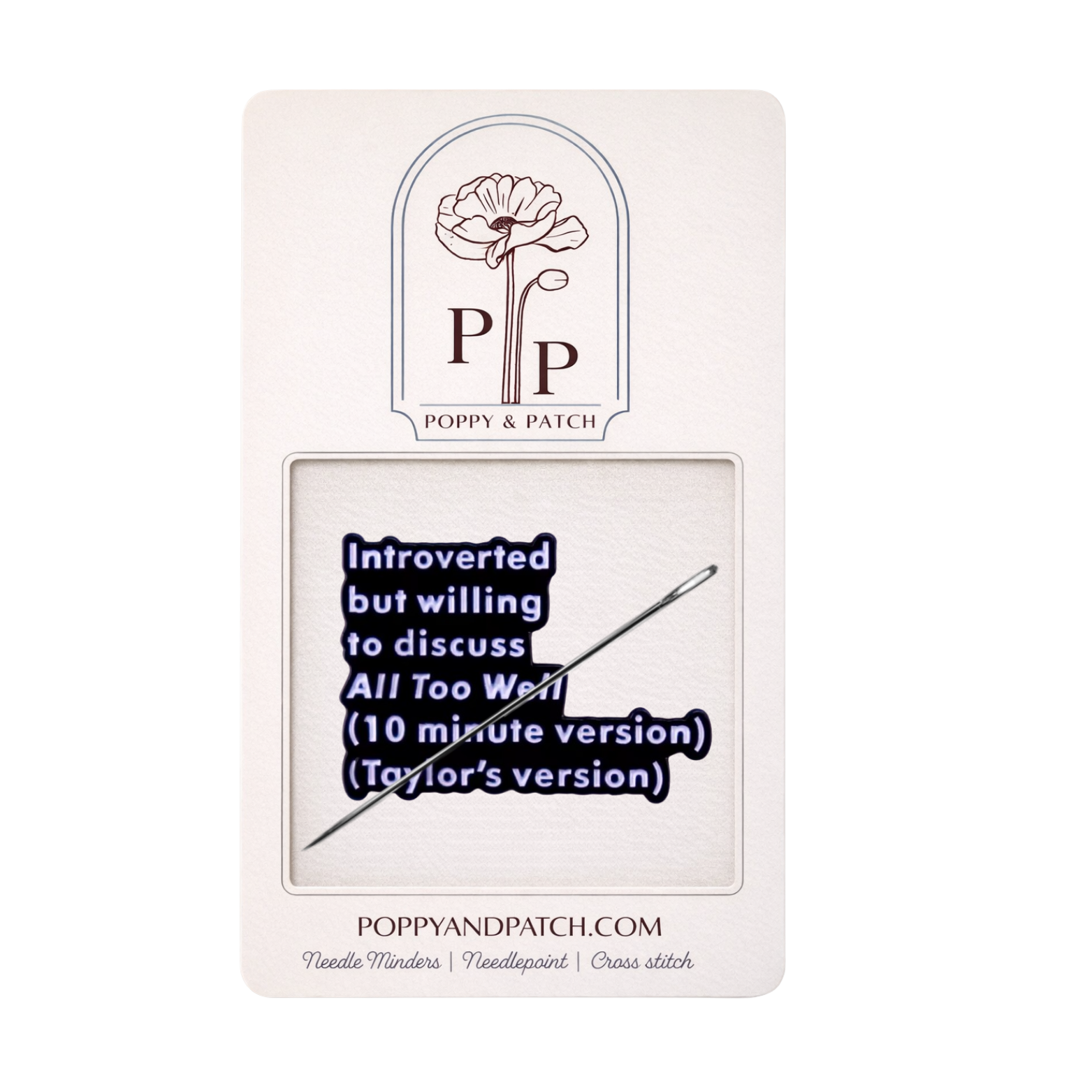 Introverted But Willing to Discuss All Too Well Needle Minder – Taylor Swift - Swiftie Needle Magnet for Cross Stitch & Embroidery