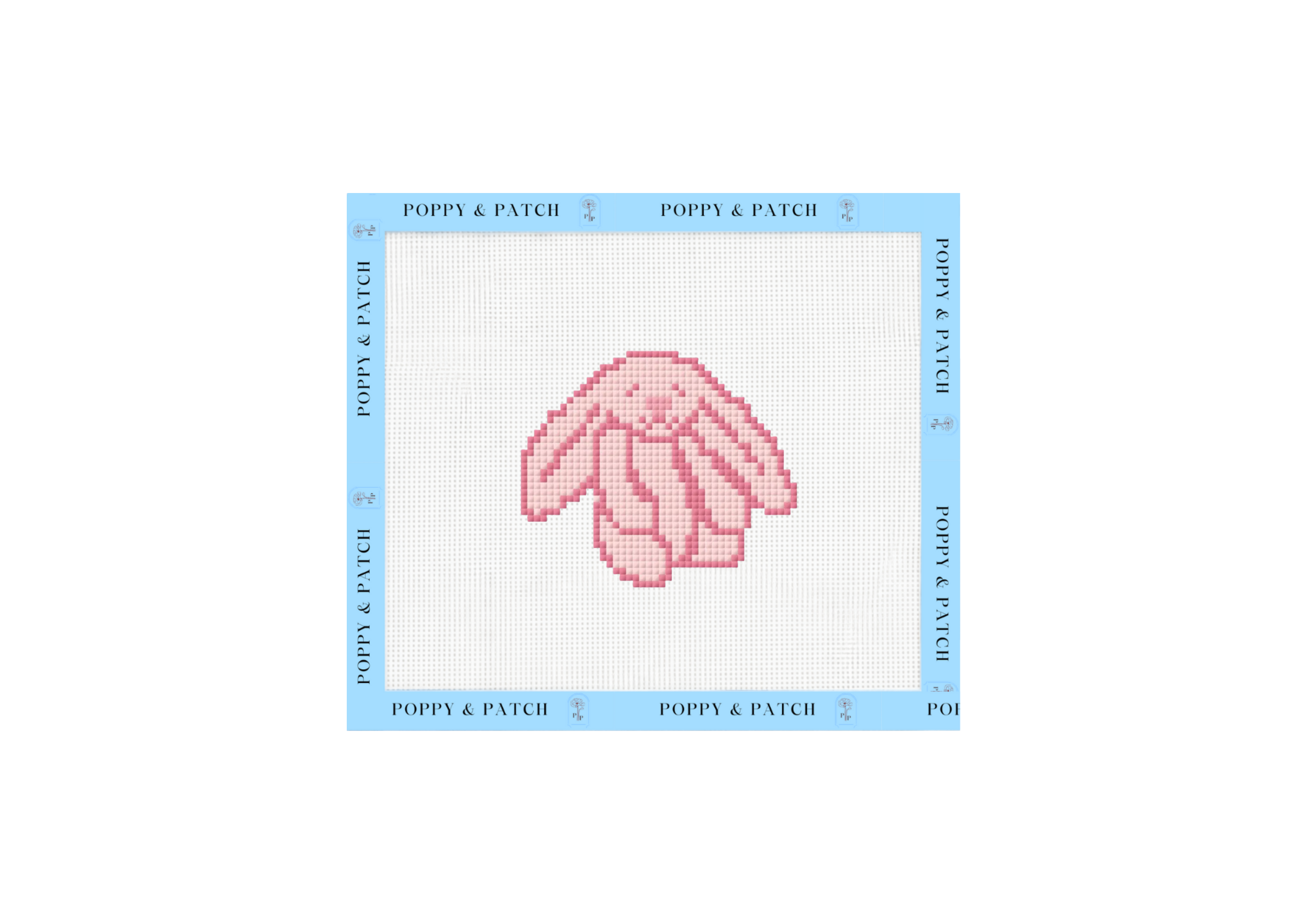 Jellycat Bashful Tulip Pink Bunny Needlepoint Canvas