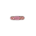 Jesus Heals Bandage Needle Minder – Pink Smiley Magnetic Needle Holder for Needlepoint Cross Stitch and Embroidery