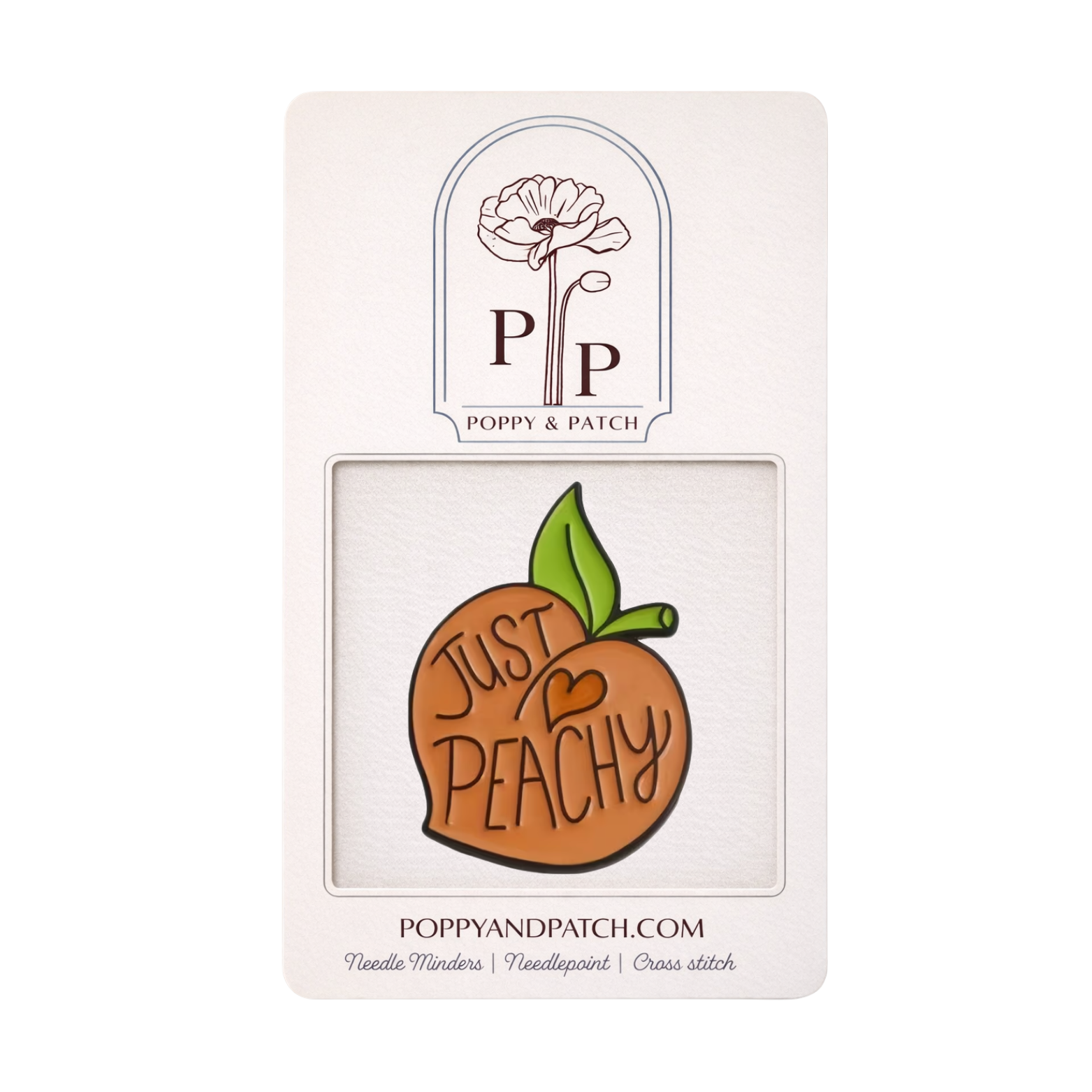 Just Peachy Needle Minder – Needle Holder – Needlepoint, Cross Stitch & Embroidery