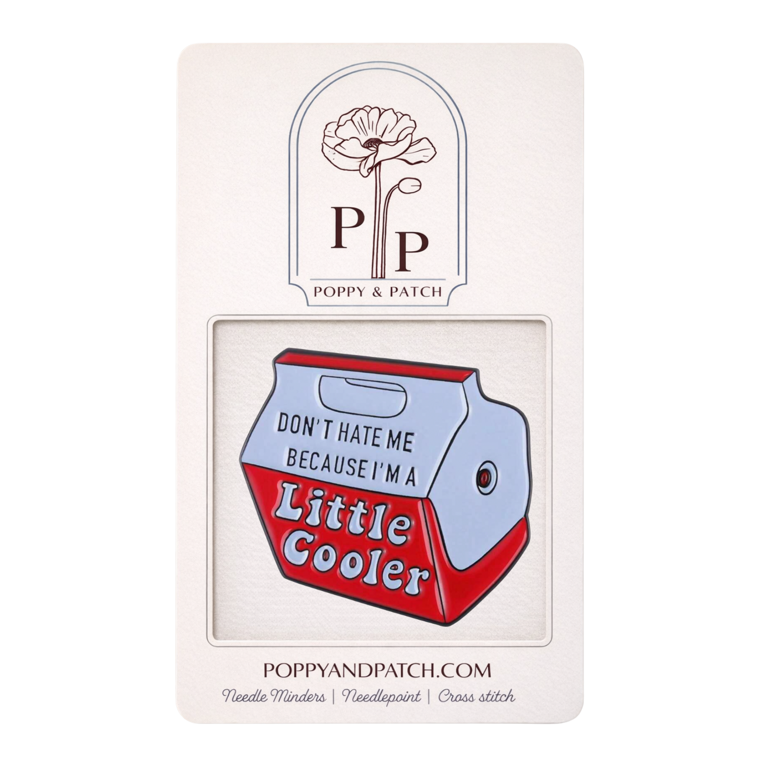 Little Cooler Needle Minder – Funny Cooler Magnetic Needle Holder for Needlepoint Cross Stitch and Embroidery