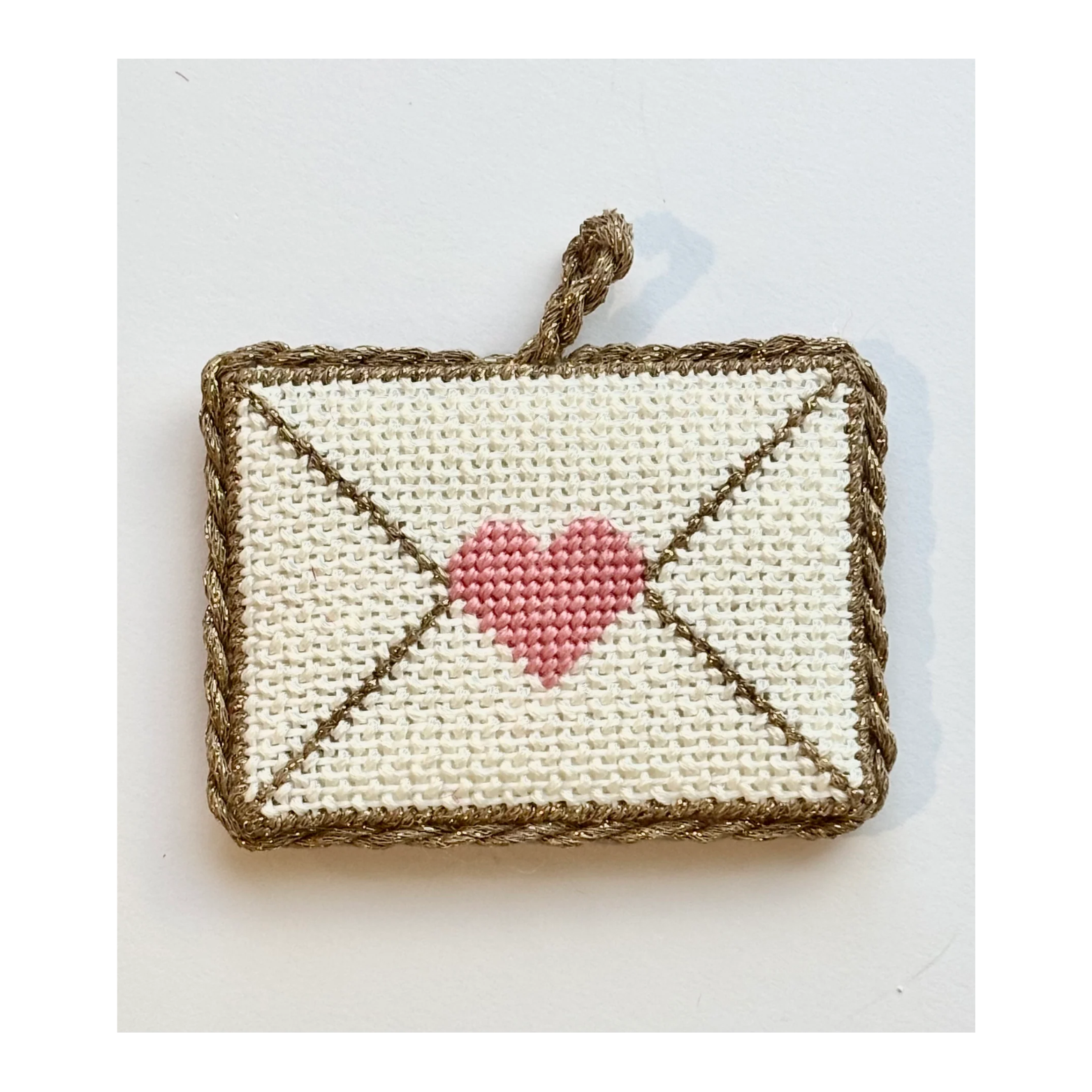 Love Note Needlepoint Canvas – Hand-Painted Envelope Design