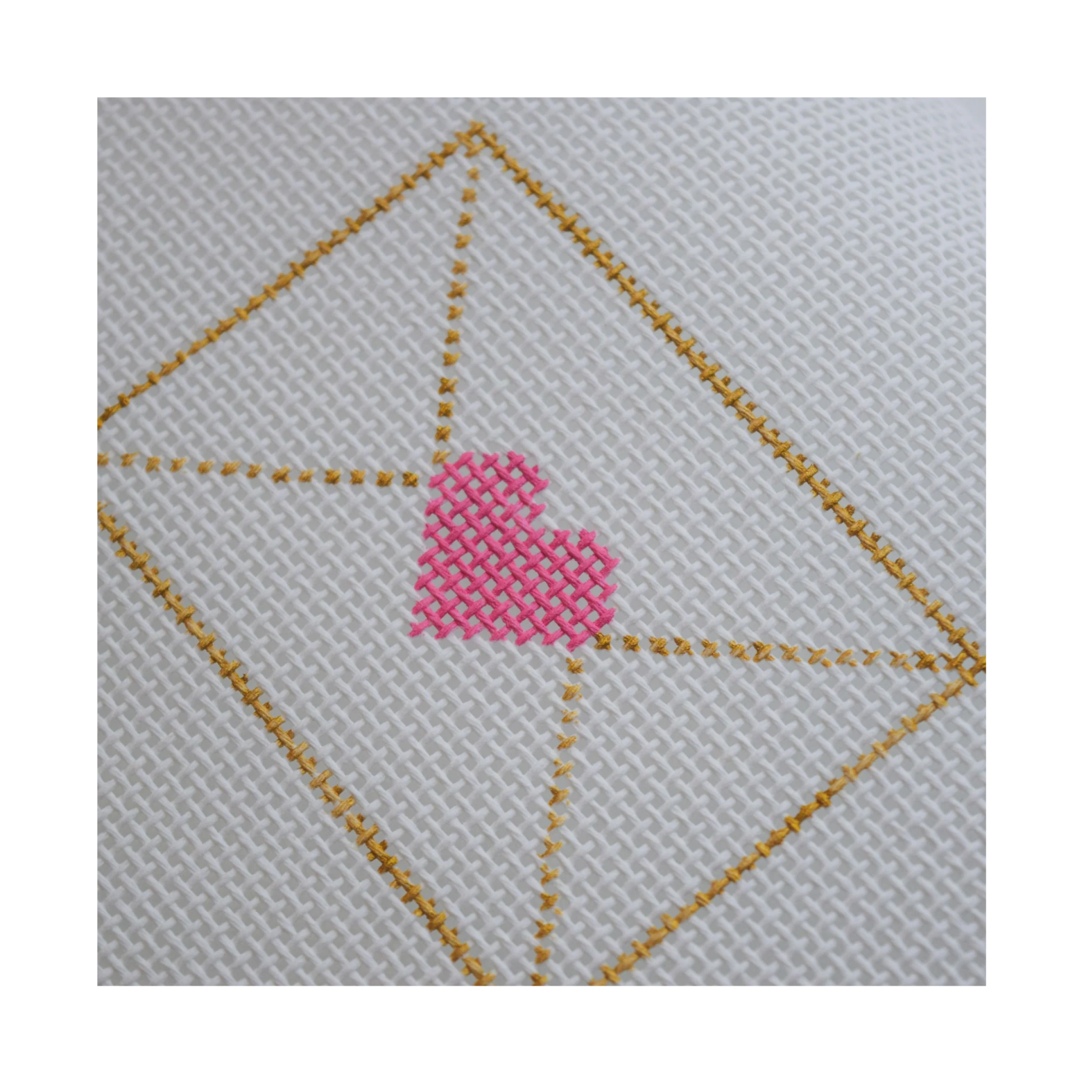 Love Note Needlepoint Canvas – Hand-Painted Envelope Design