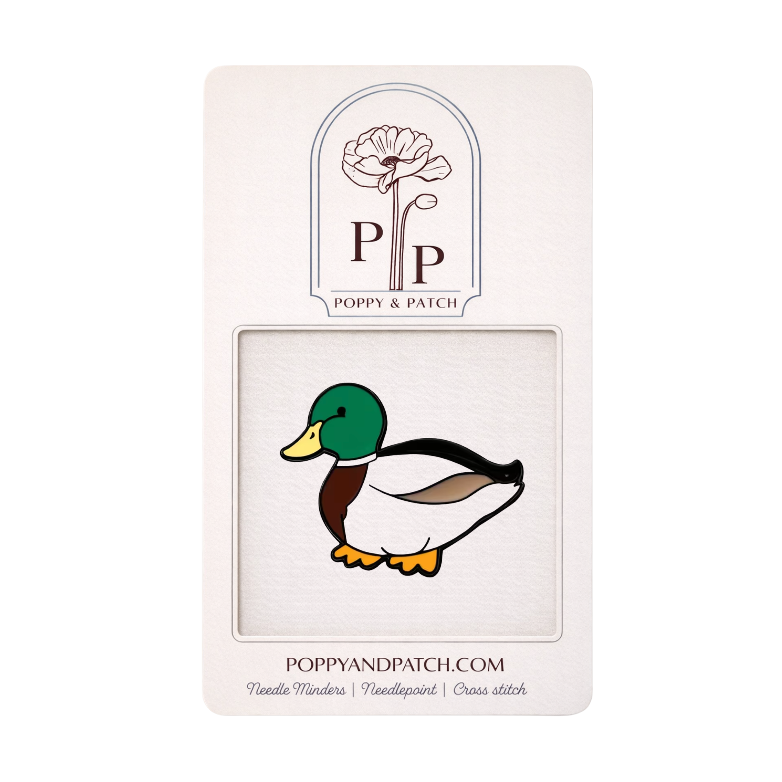 Mallard Duck Needle Minder – Needle Holder – Needlepoint, Cross Stitch &; Embroidery