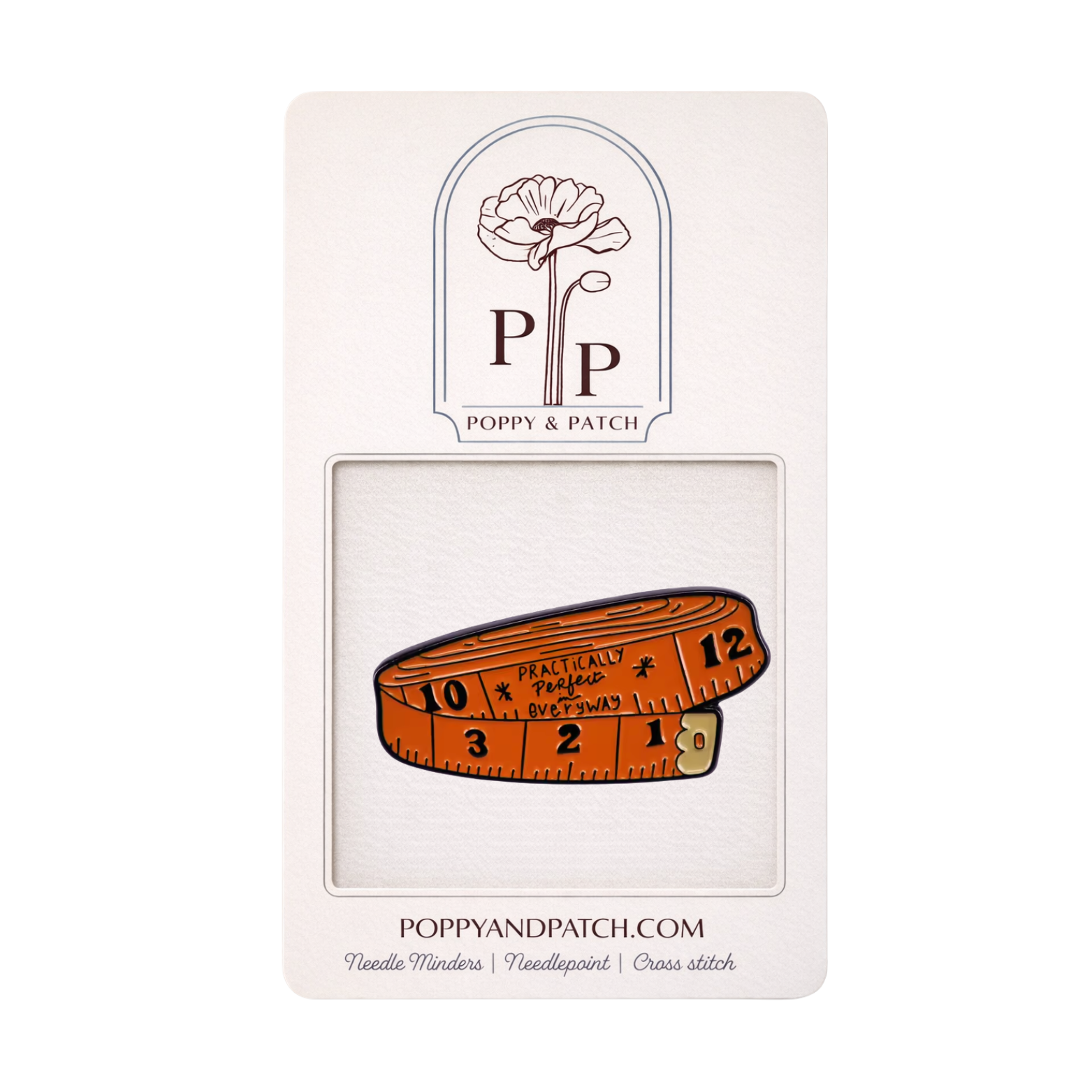 Mary Poppins Practically Perfect Measuring Tape Needle Minder – Needle Holder – Needlepoint, Cross Stitch & Embroidery