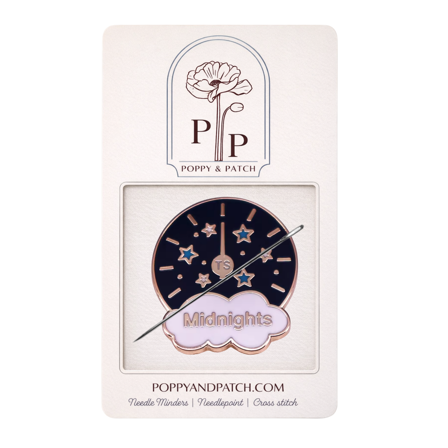 Taylor Swift Midnights Clock Needle Minder – Needle Holder – Needlepoint Cross Stitch & Embroidery